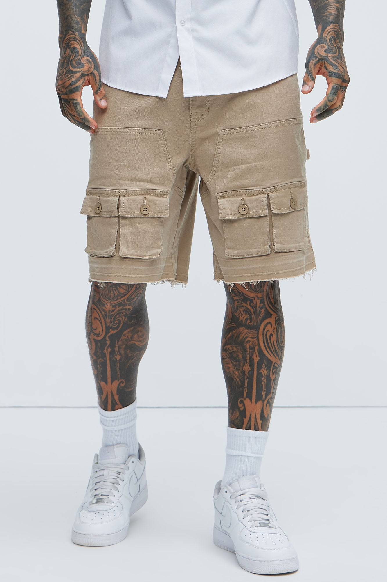 Marcus Cargo Relaxed Shorts - Tan