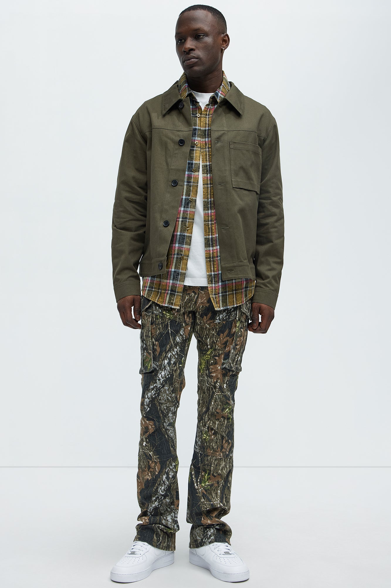 Moments Stolen Slim Cargo Pants - Green/combo