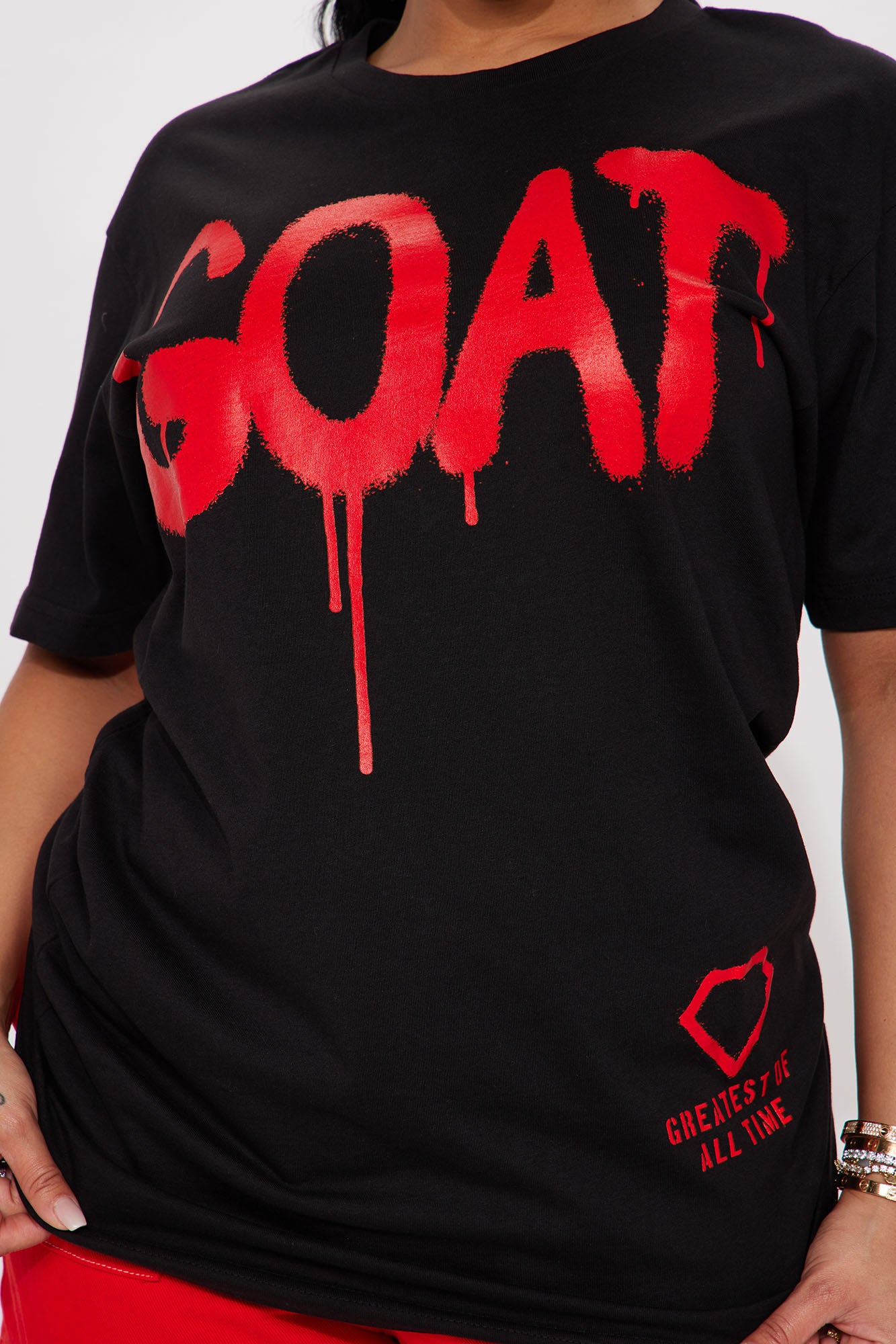GOAT Graffiti Top - Black/Red