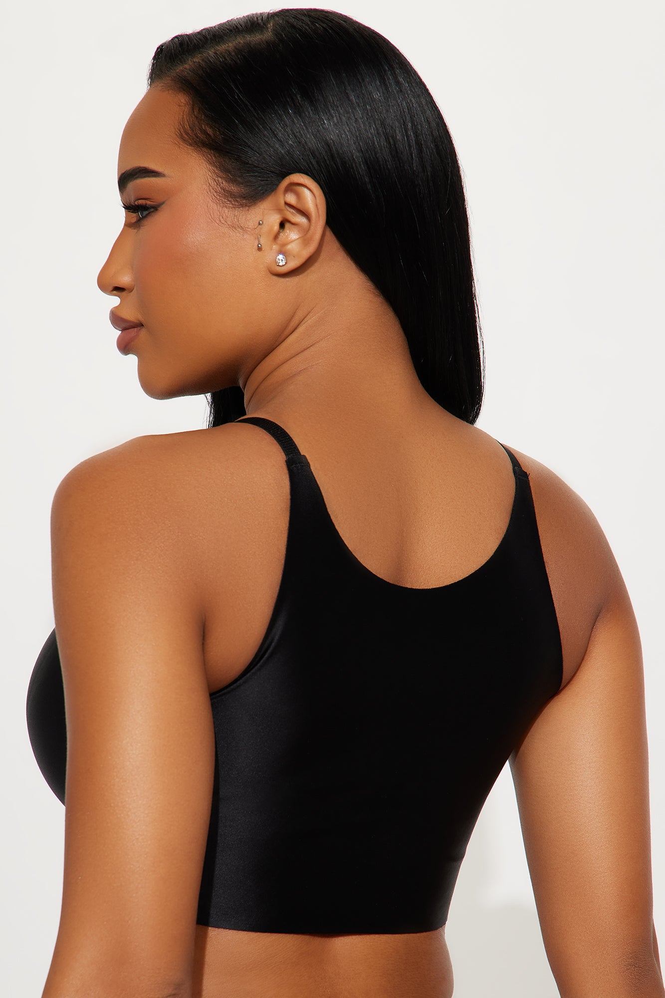 Holding It Together Lightly Padded Back Smoothing Bra - Black