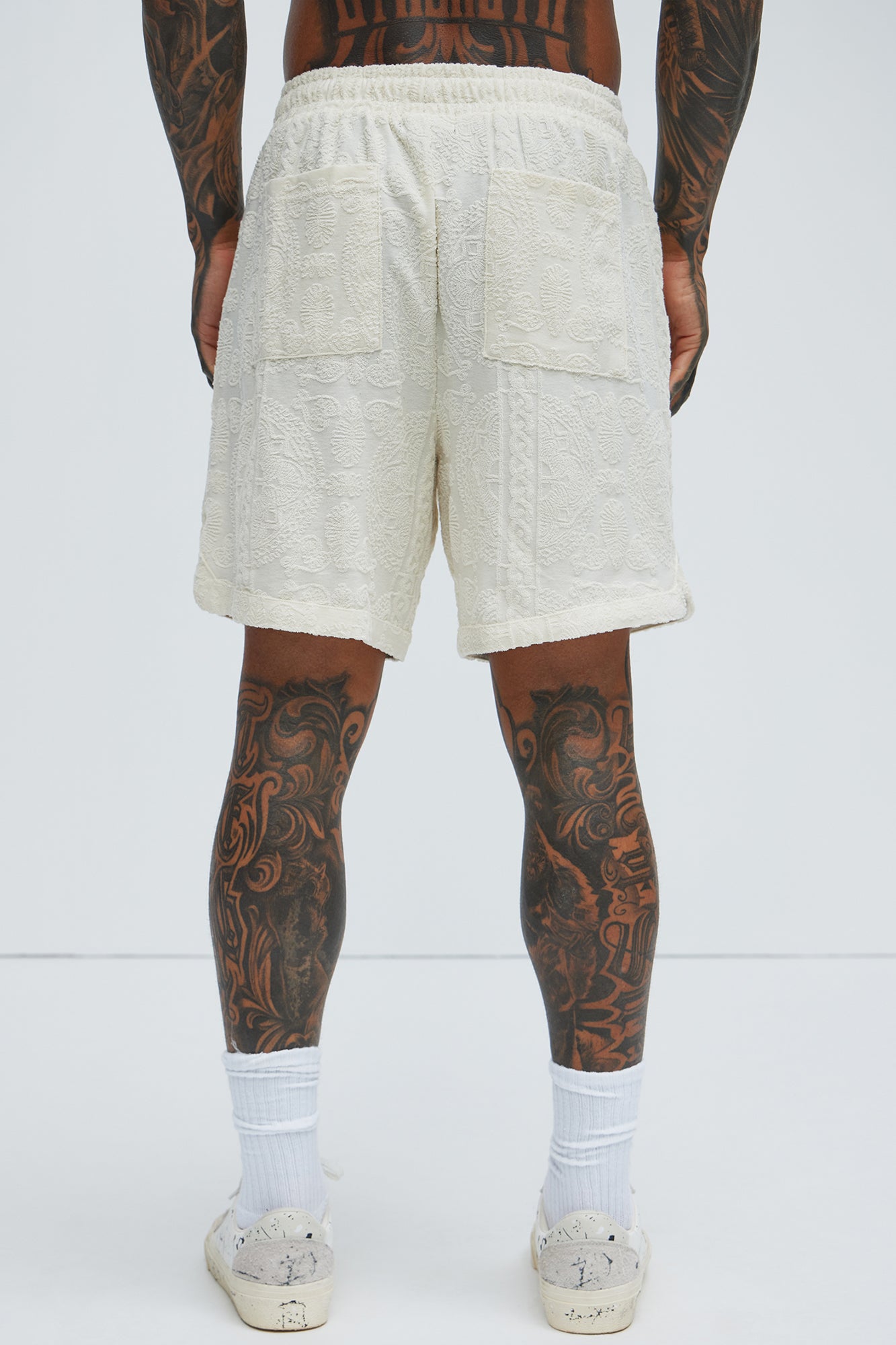 Link Textured Shorts - Cream