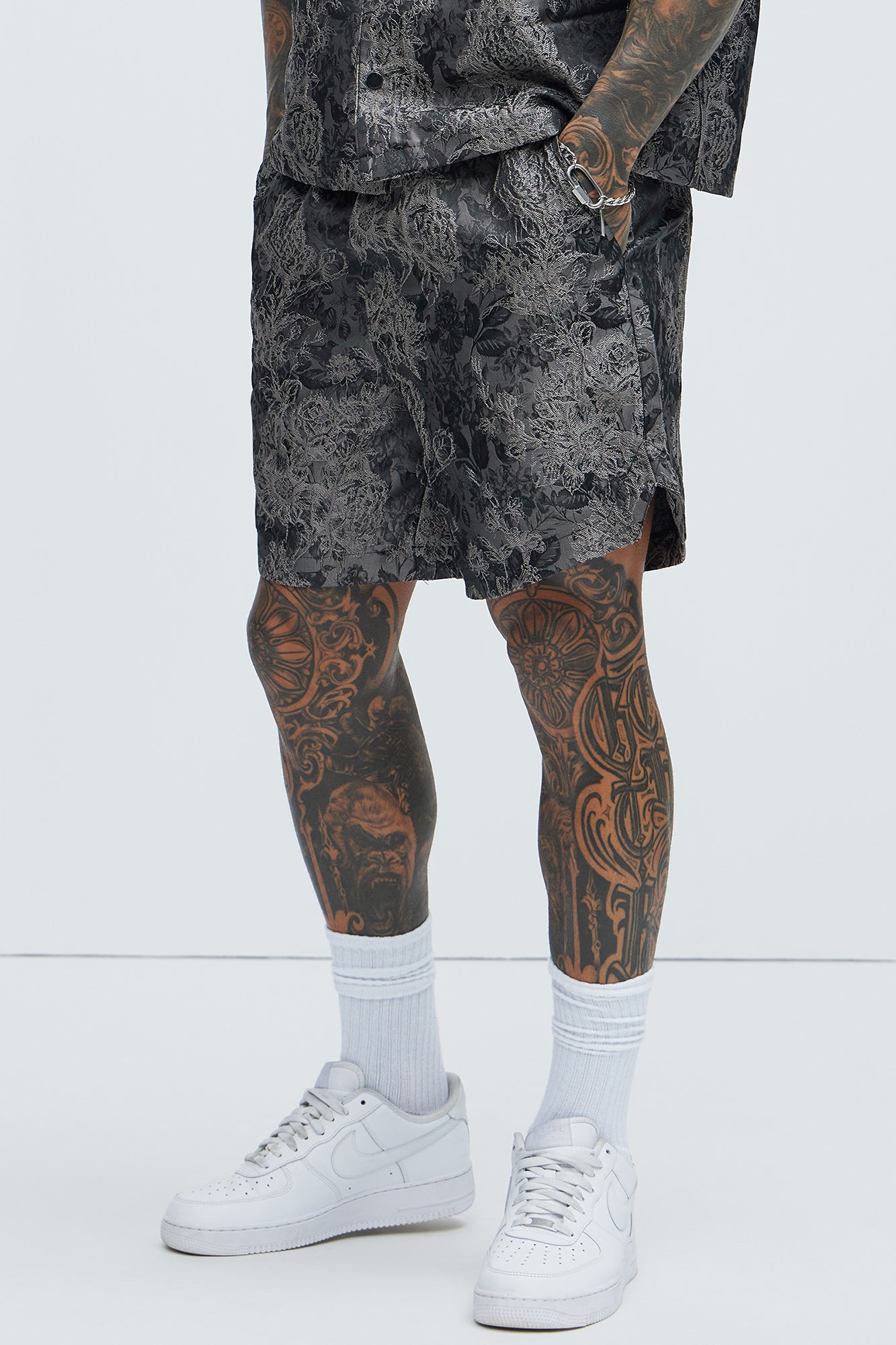 Harrison Jacquard Shorts - Charcoal