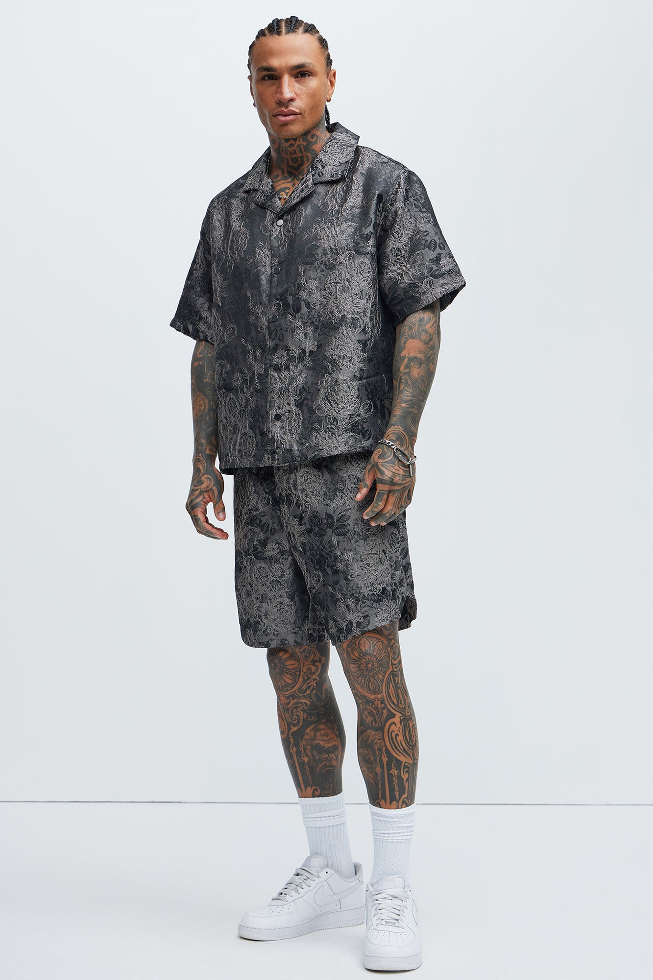 Harrison Jacquard Shorts - Charcoal