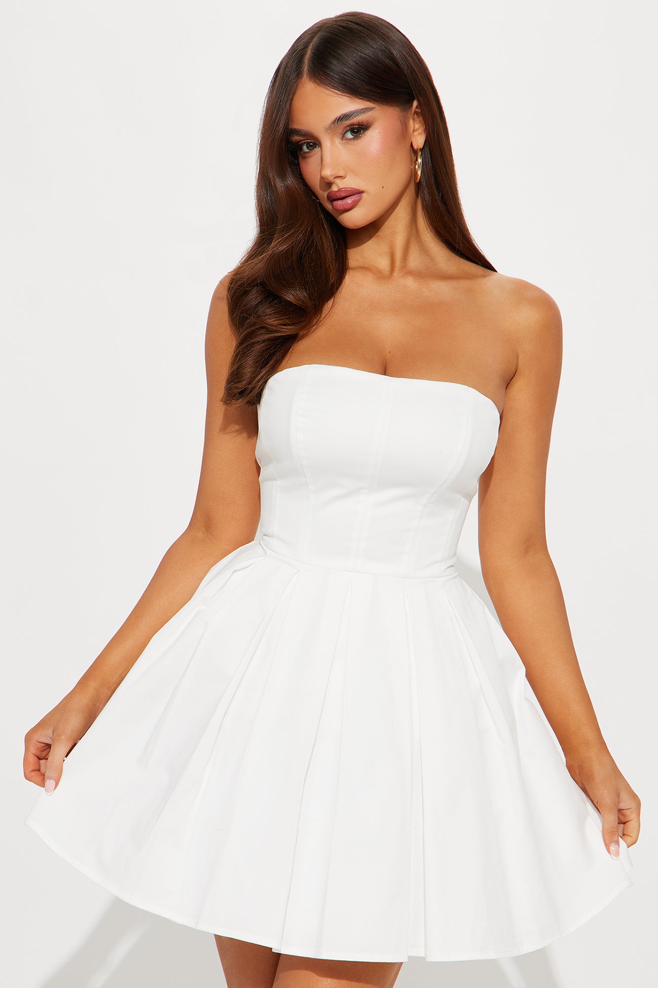 Harper Poplin Mini Dress - White
