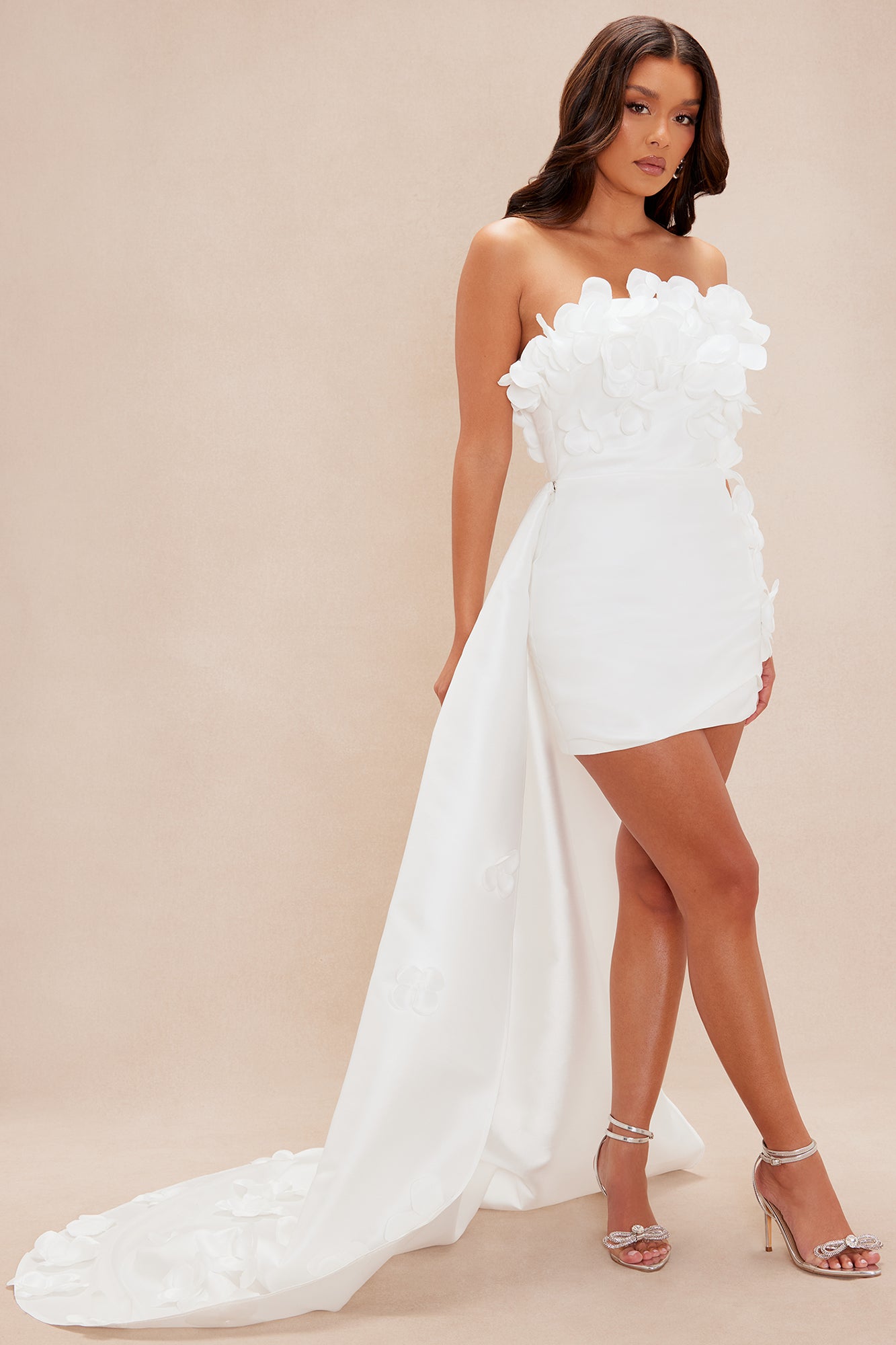 Jannel Taffeta Mini Dress - White