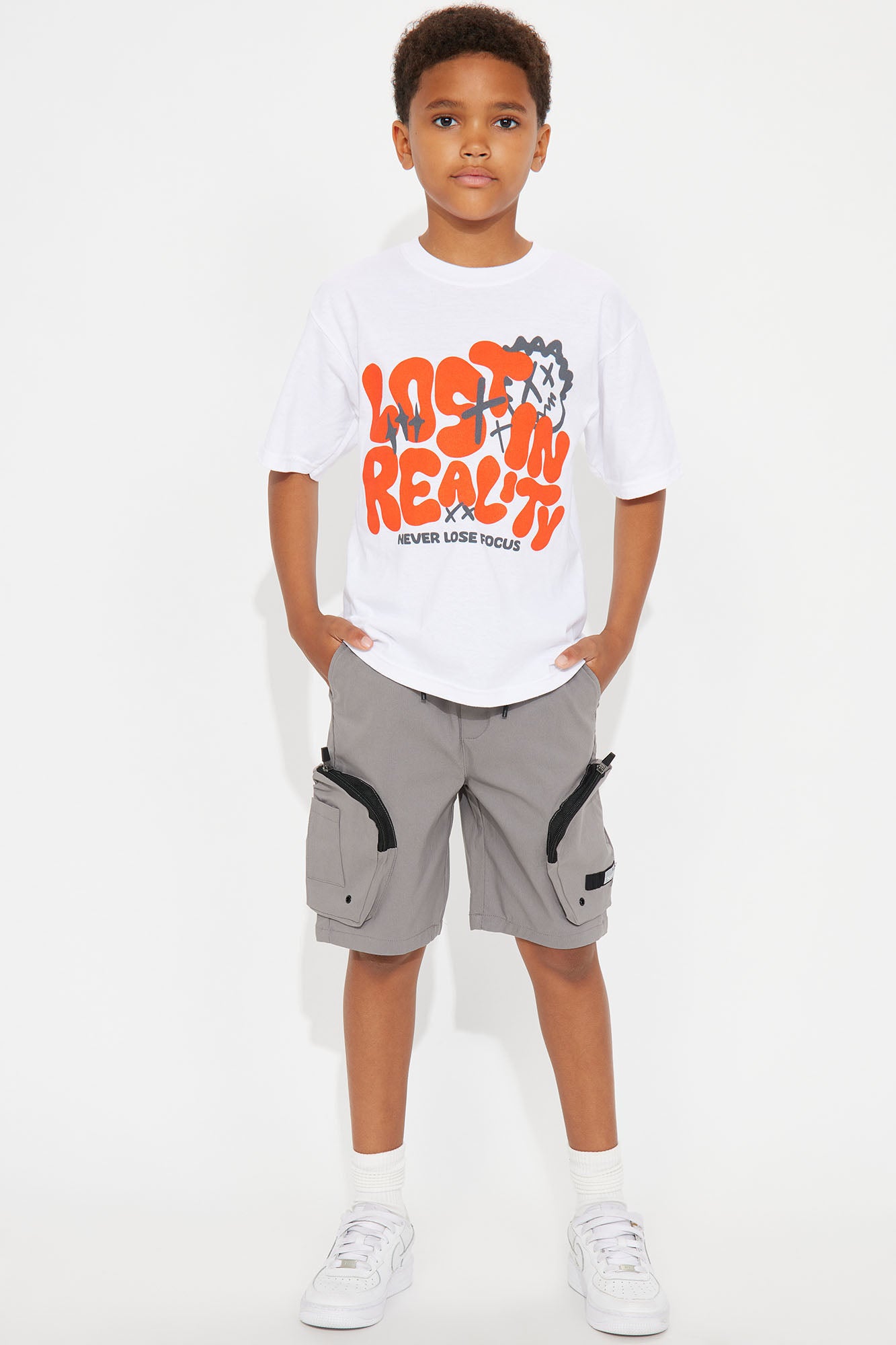 Mini Never Lose Focus Short Sleeve Tee - White