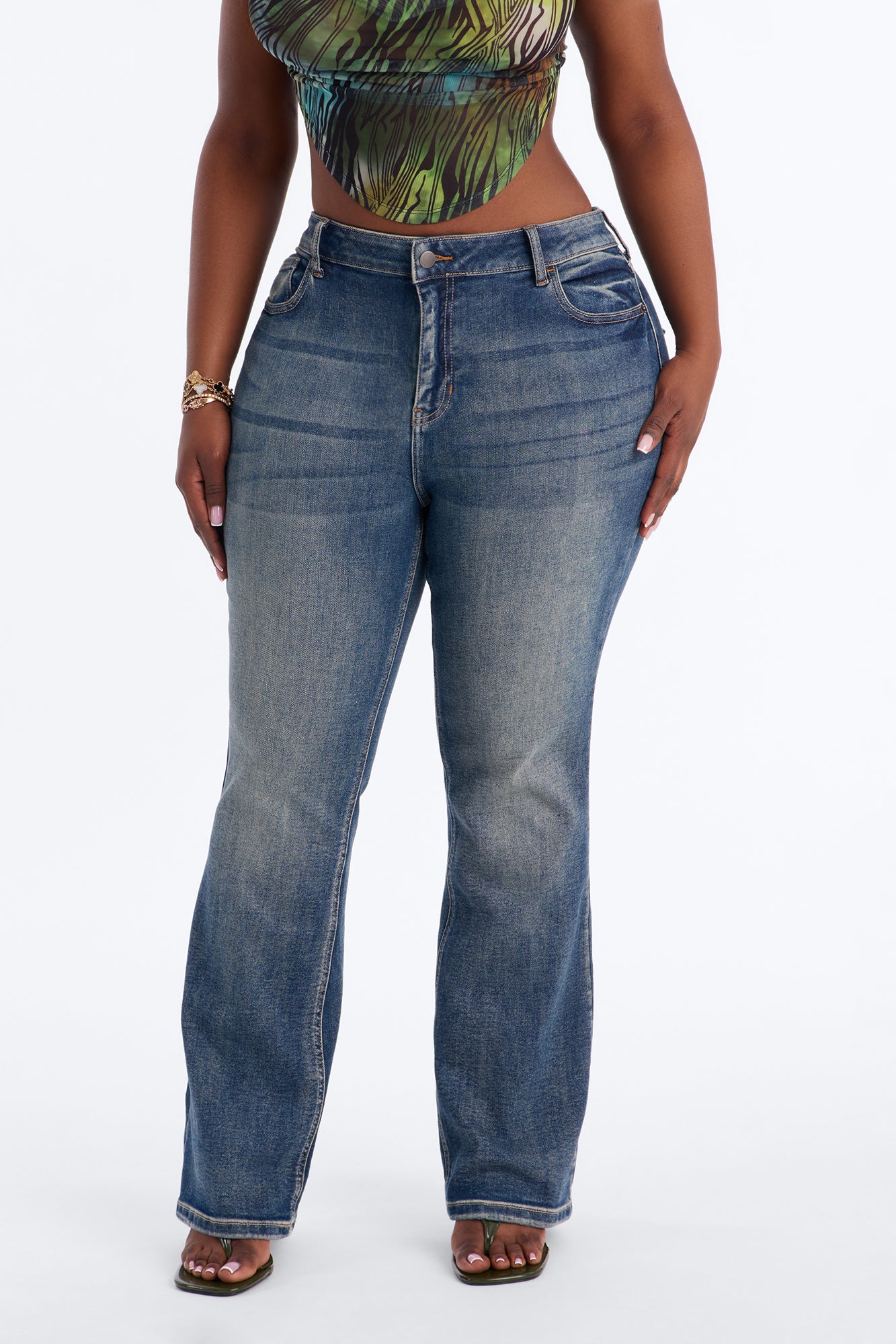 Catch You Up Bootcut Jeans - Dark Wash
