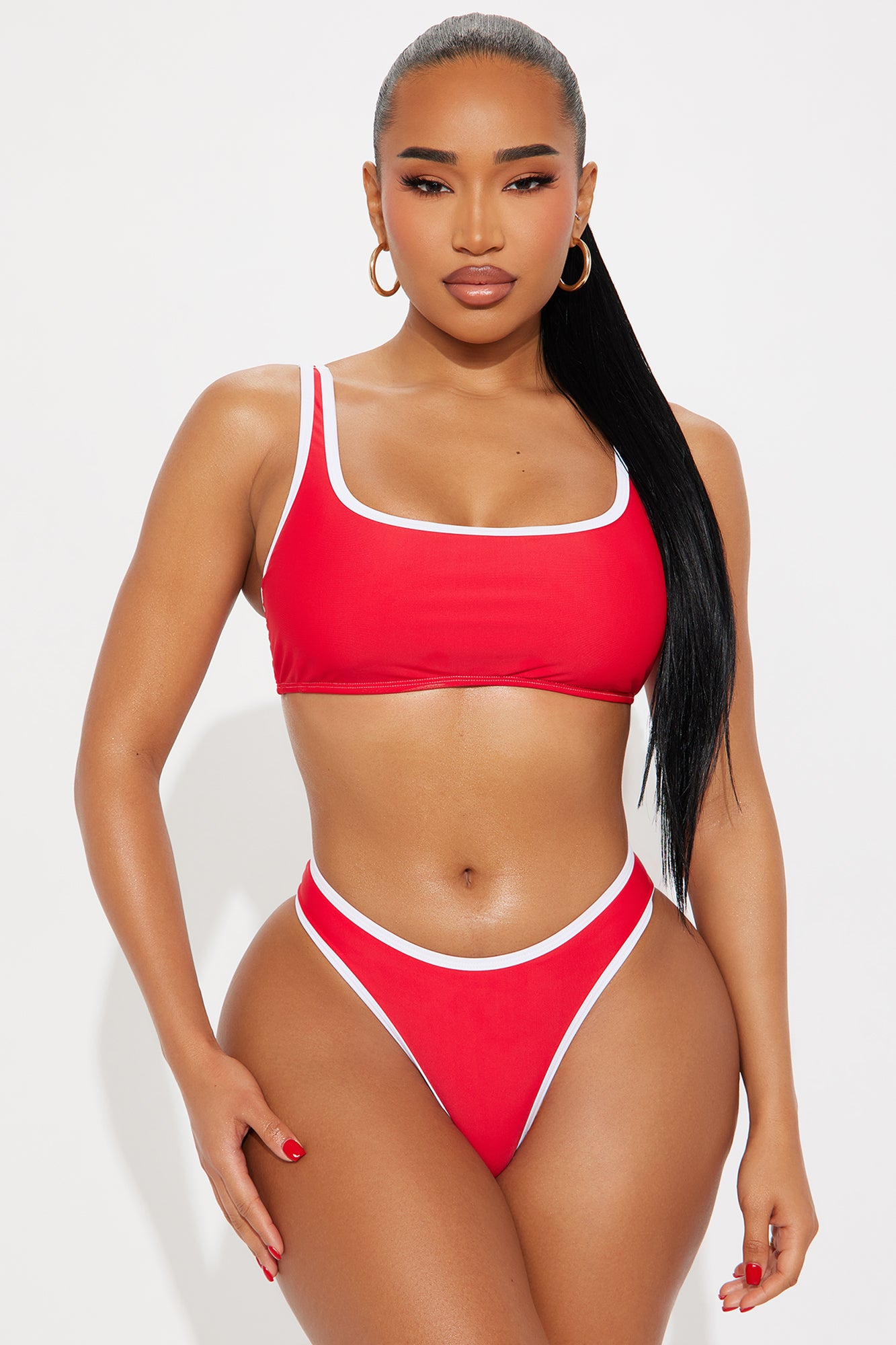 Honolulu Tank Bralette 2 Piece Bikini - Red