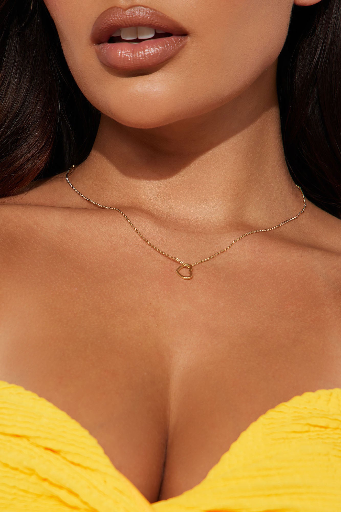 Simple Heart Necklace - Gold