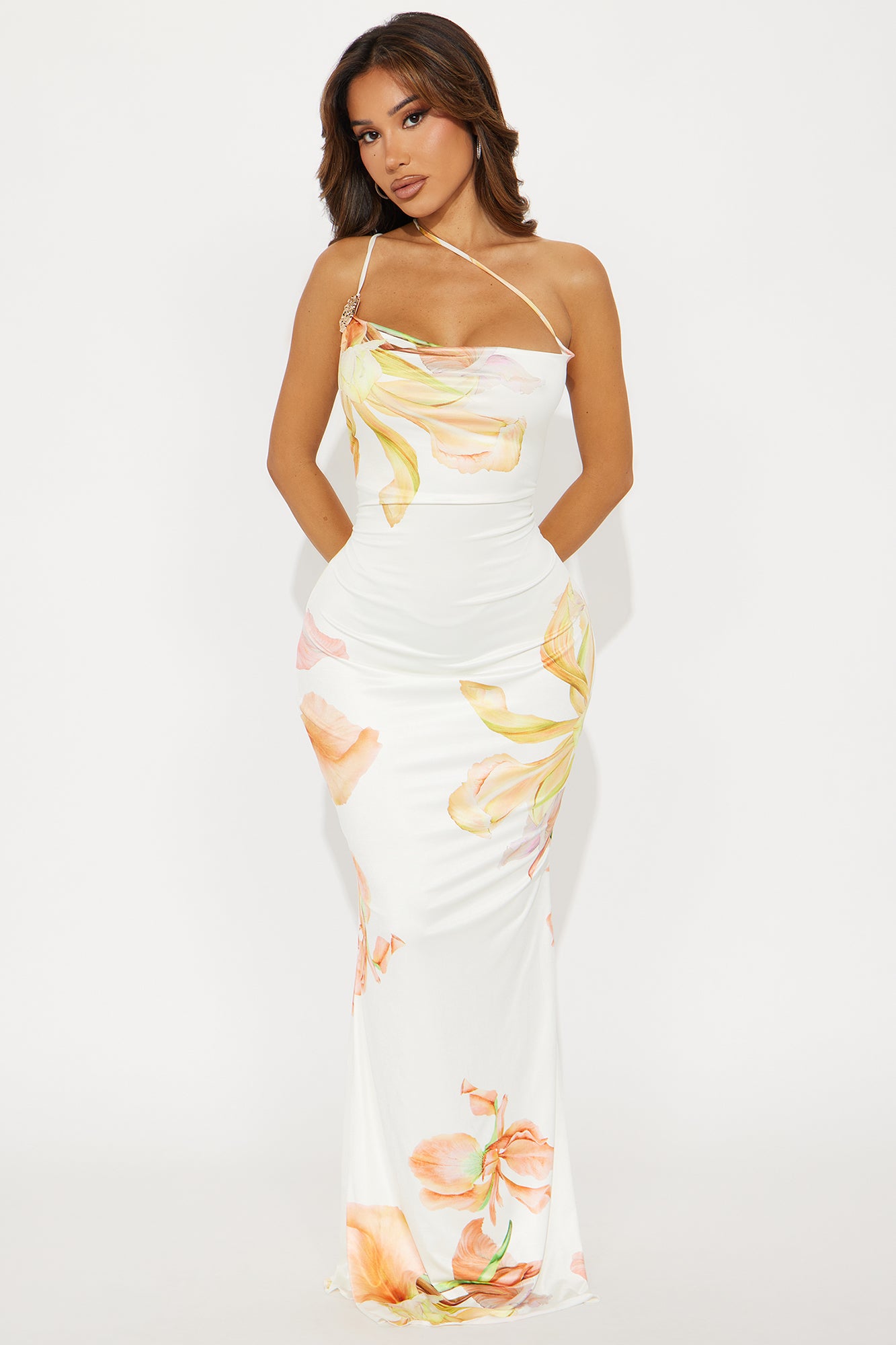 Summer Romance Floral Maxi Dress - Cream/combo
