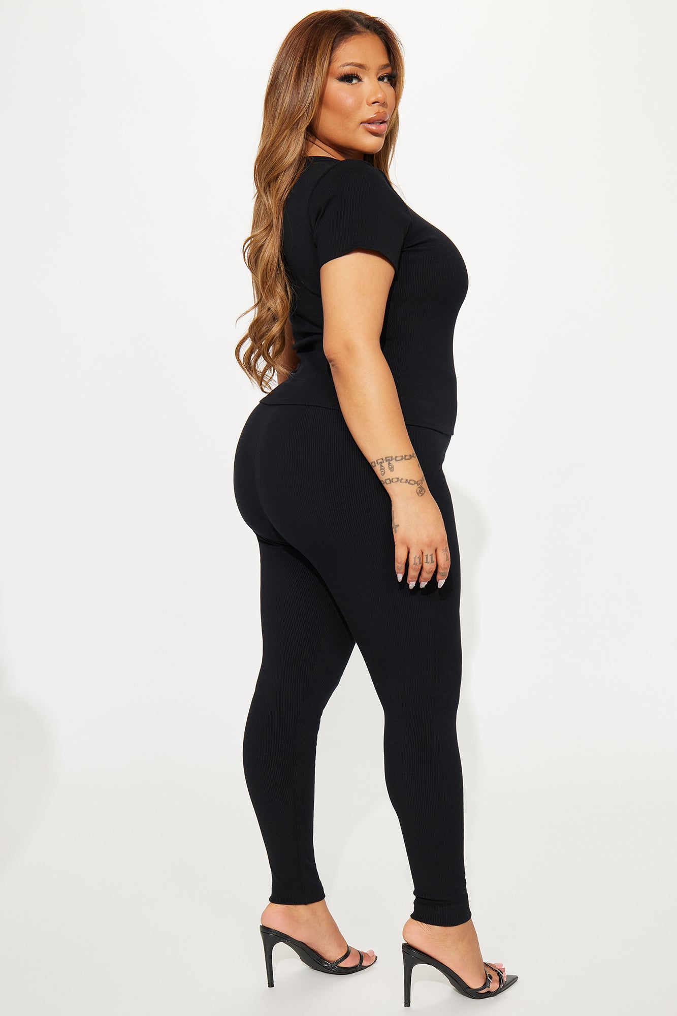 Ellie Snatched Pant Set - Black