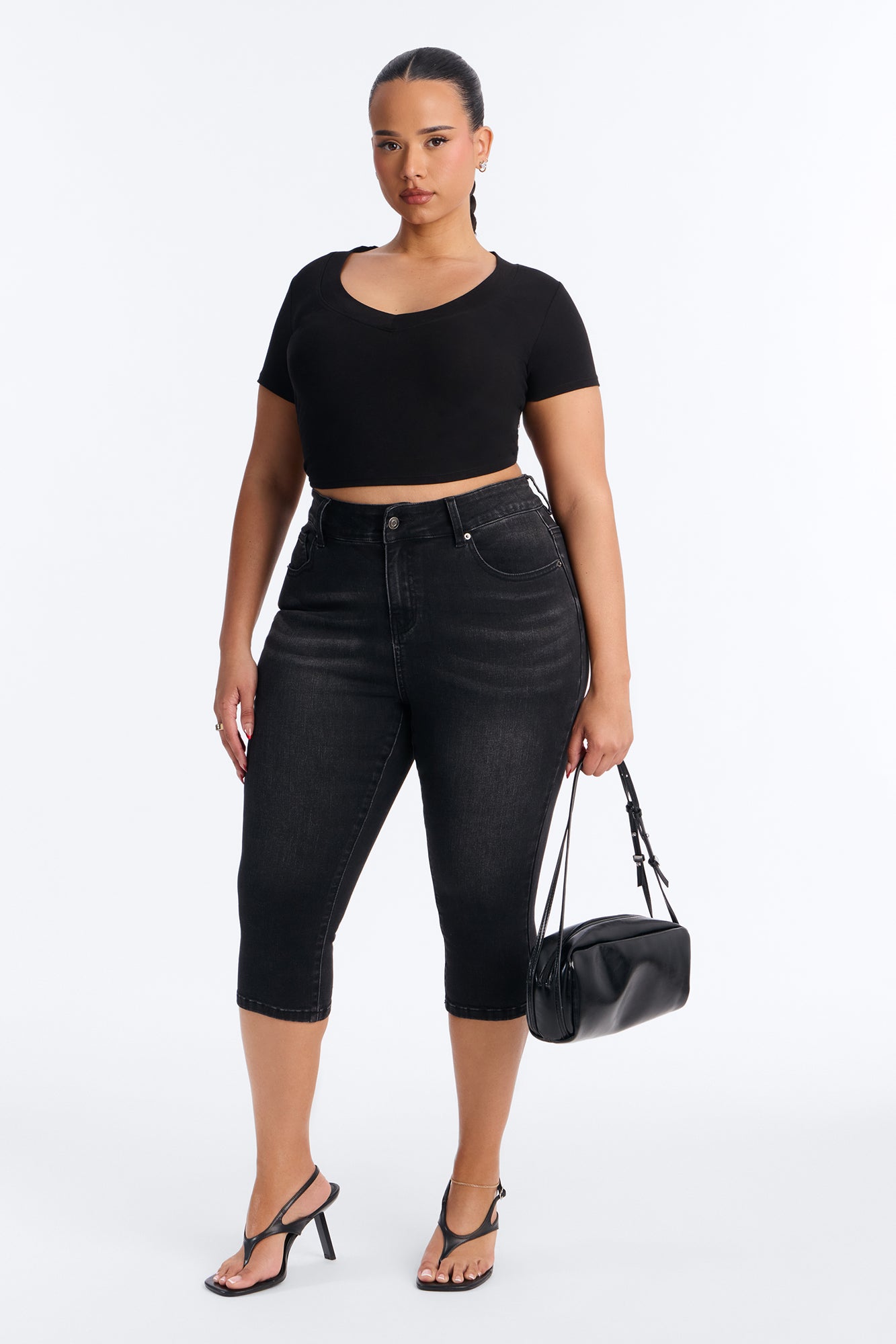 Delaney Short Sleeve Top - Black