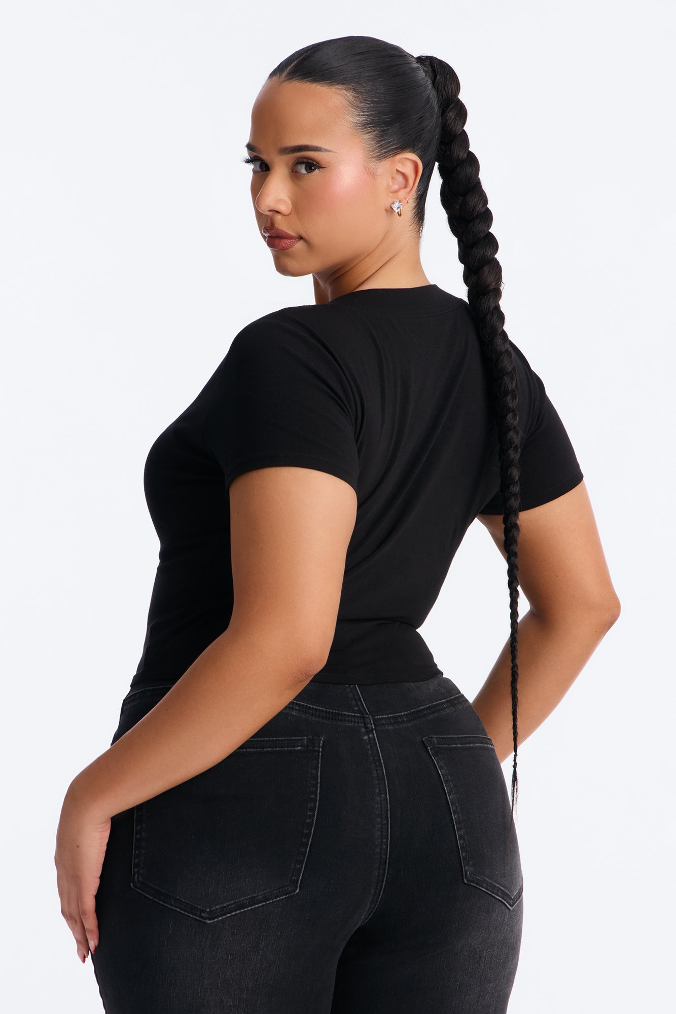 Delaney Short Sleeve Top - Black