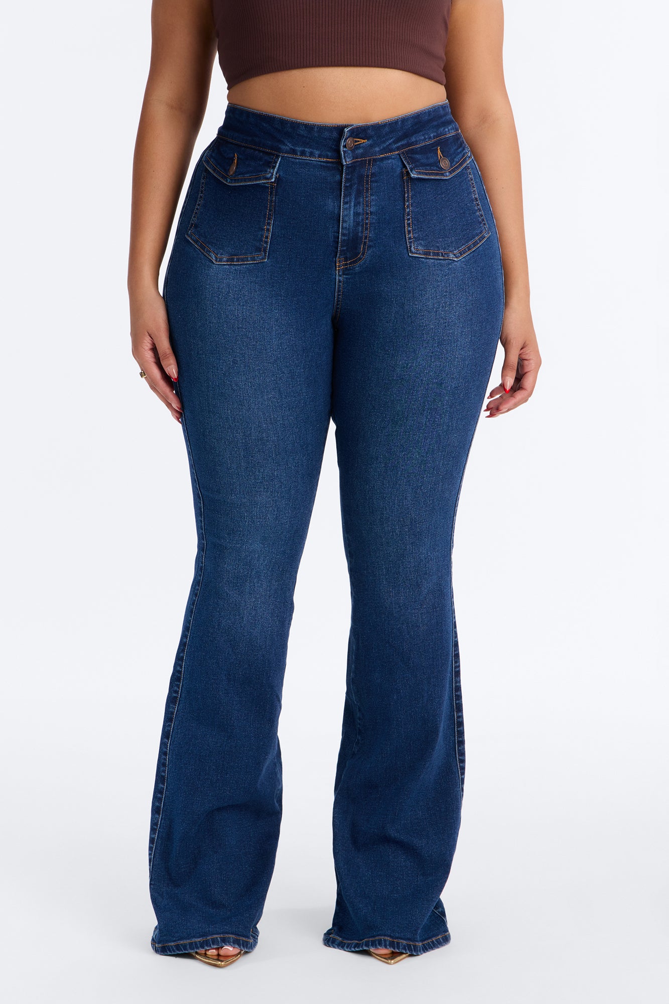 Palo Alto Stretch Flare Jeans - Dark Wash