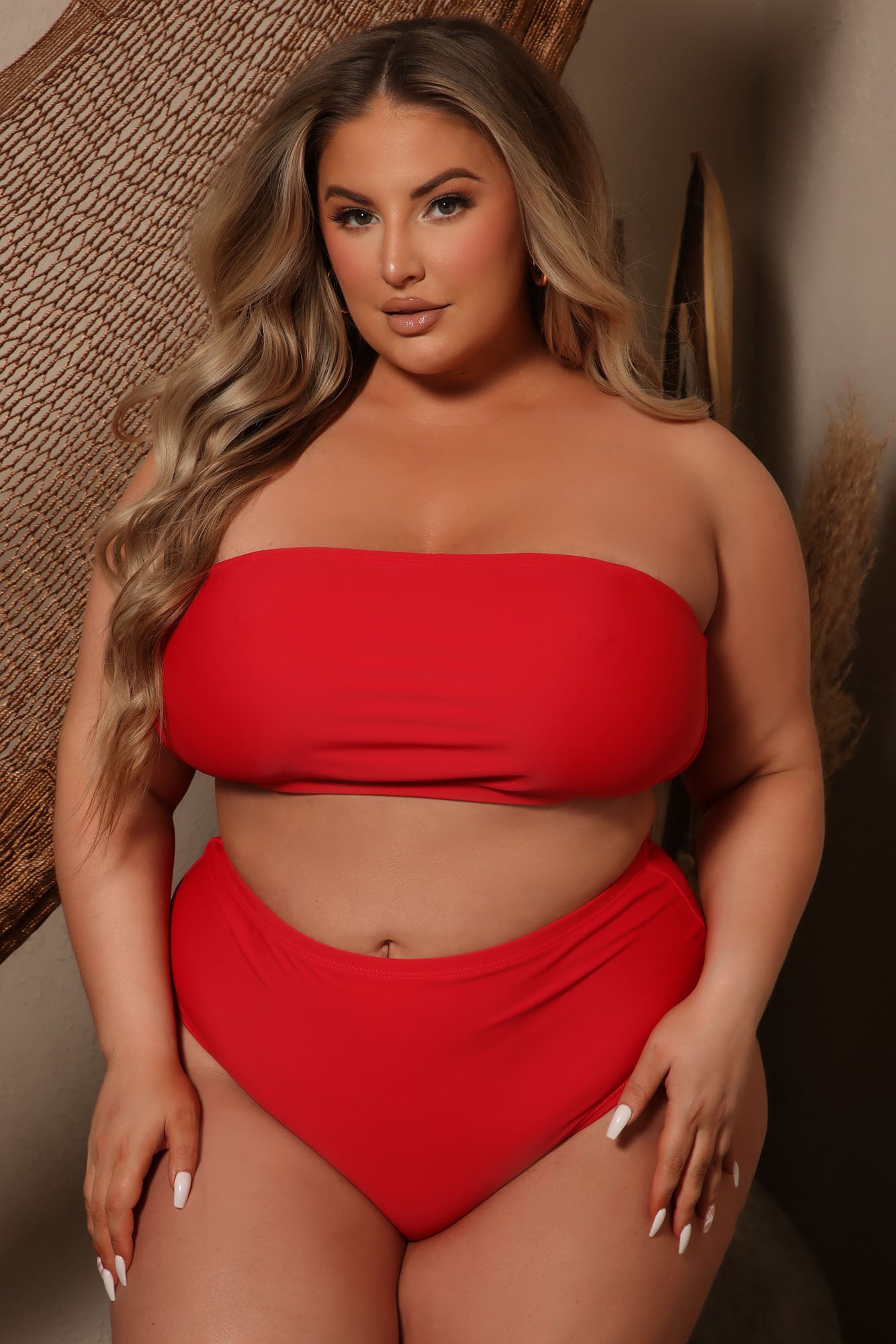 Maui Mix And Match High Rise Bikini Bottom - Red