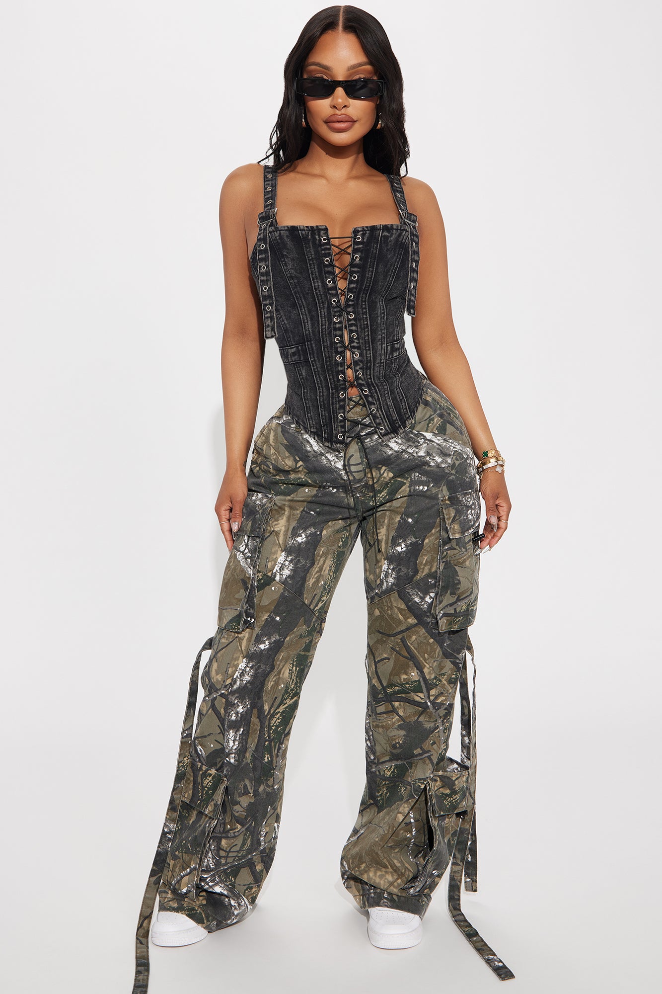 High Roller Washed Denim Top - Black Wash