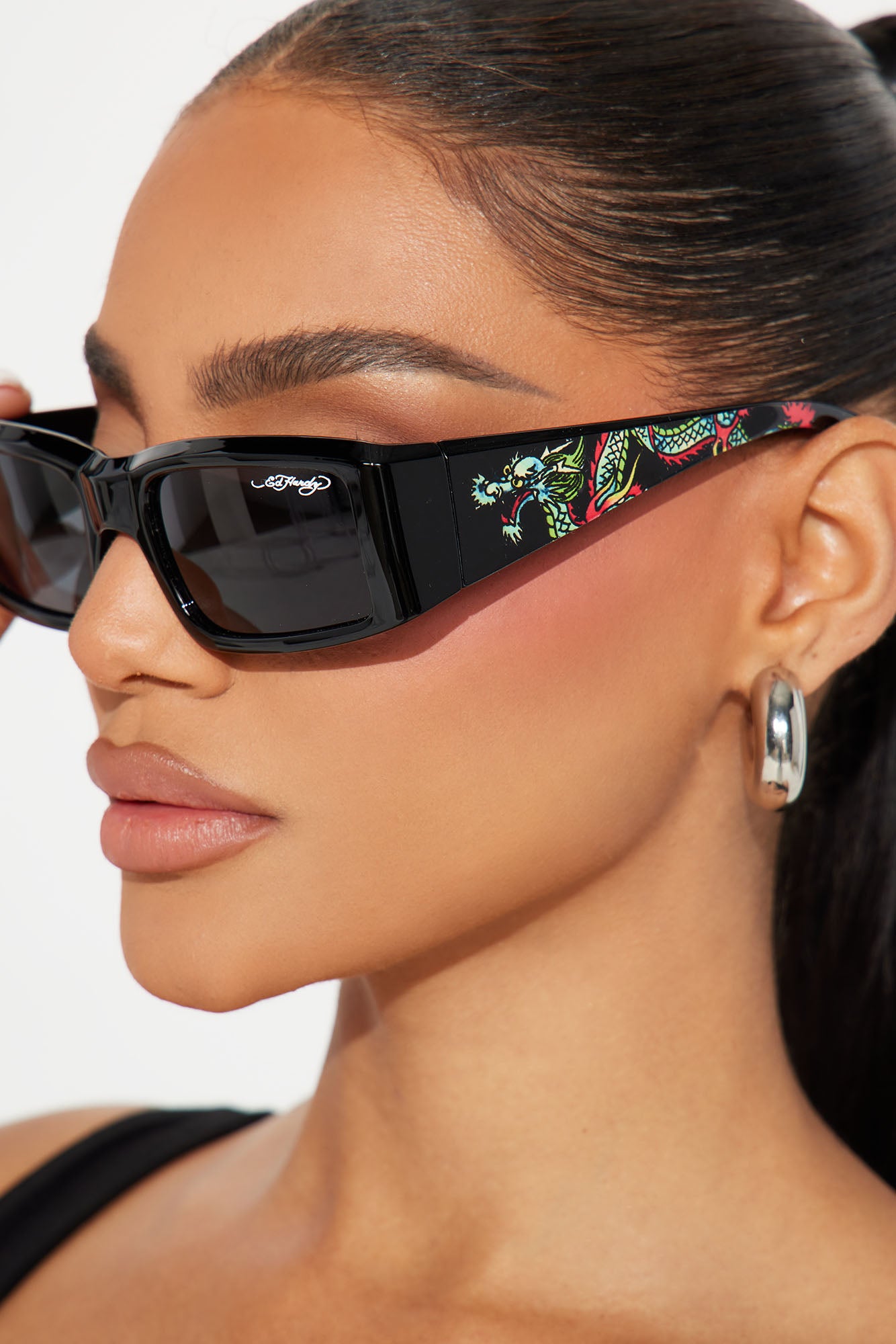 Ed Hardy Dragon Sunglasses - Black