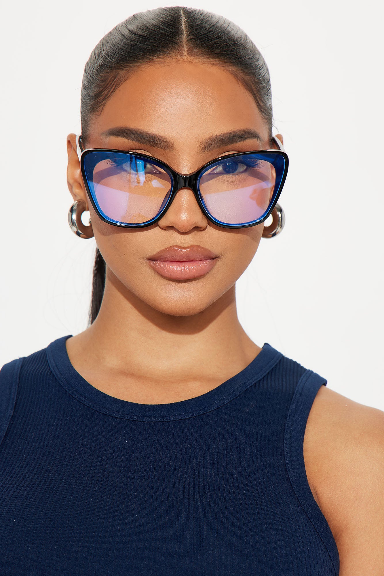 Mean Serious Business Blue Light Glasses - Black