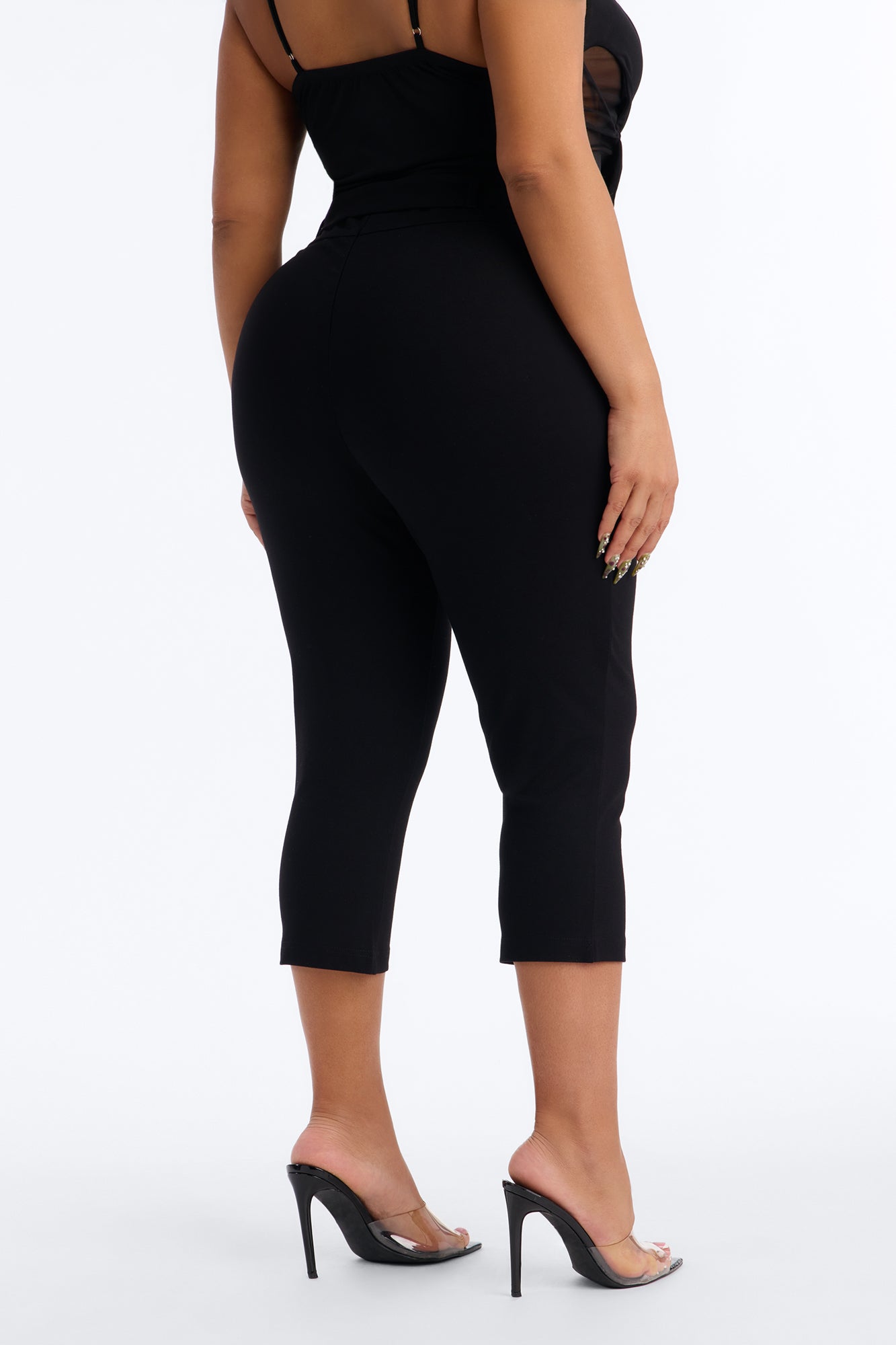 Kailany High Rise Capri Skinny Pant - Black