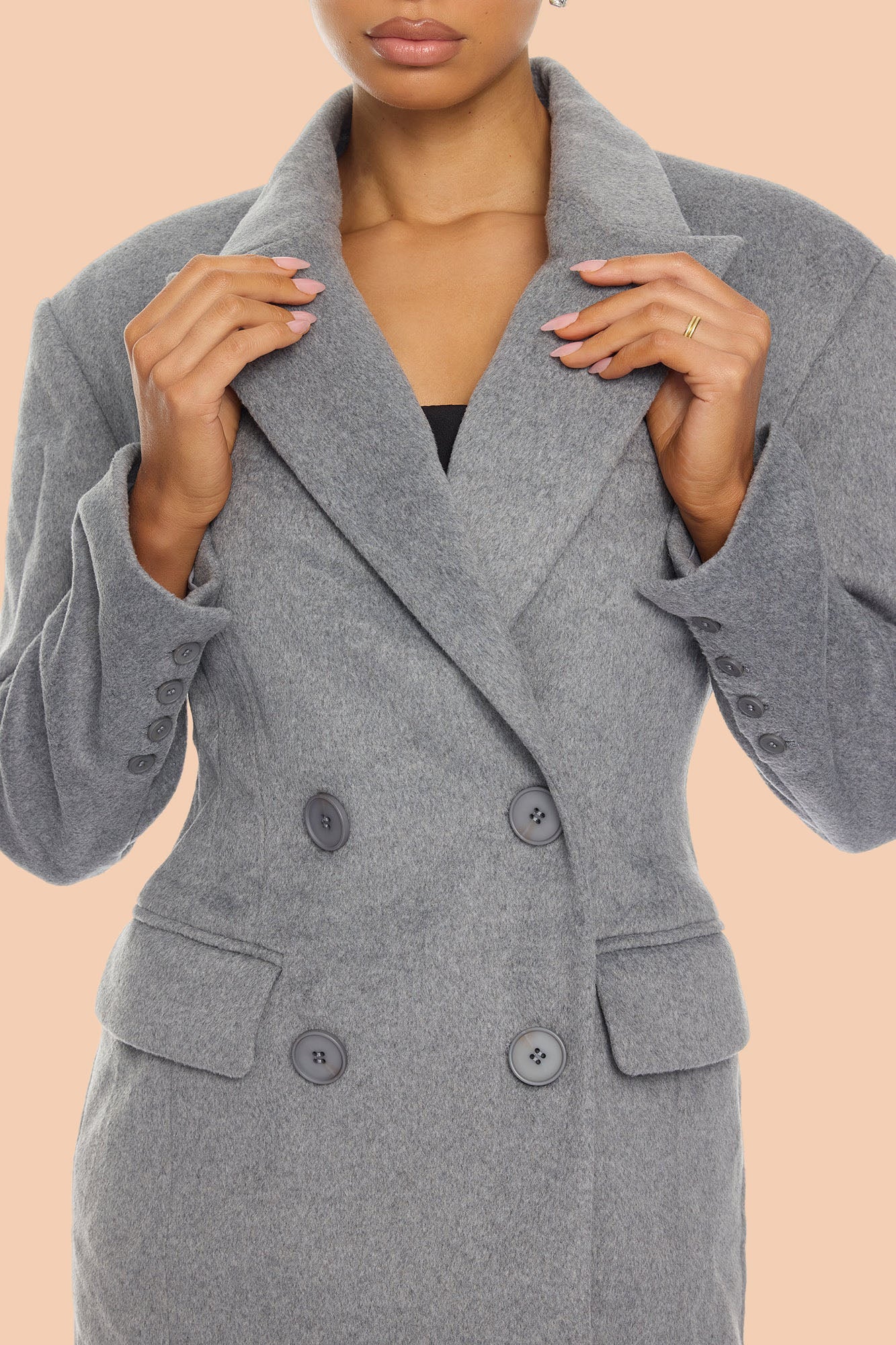 Power Moves Wool Blazer - Heather Grey