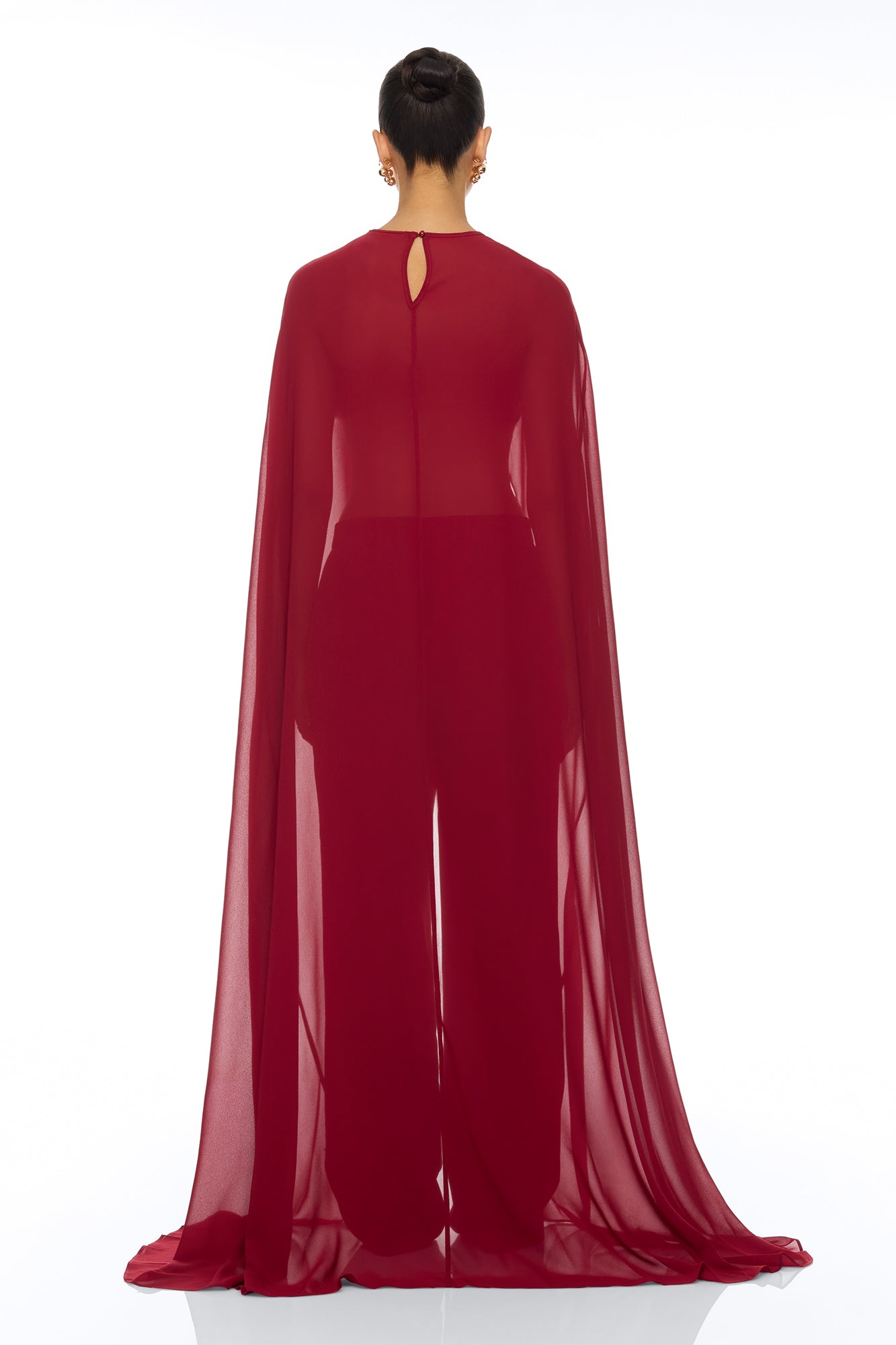Forever Yours Chiffon Pant Set - DarkRed