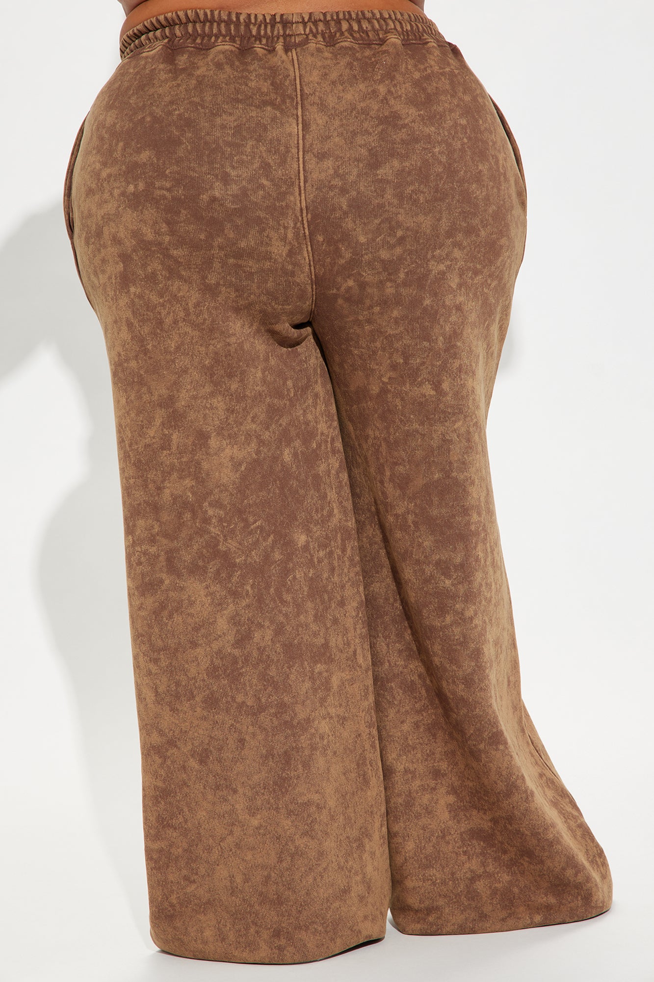 The Brooklyn Way Washed Wide Leg Pant - Brown Combo