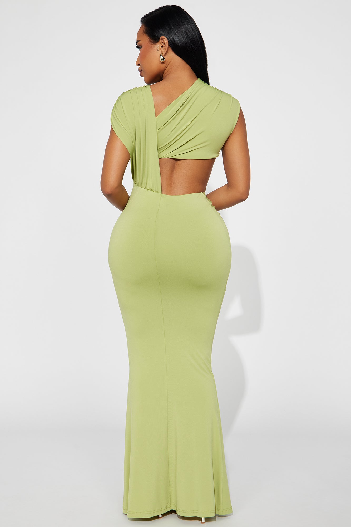 Aria Cut Out Maxi Dress - Chartreuse