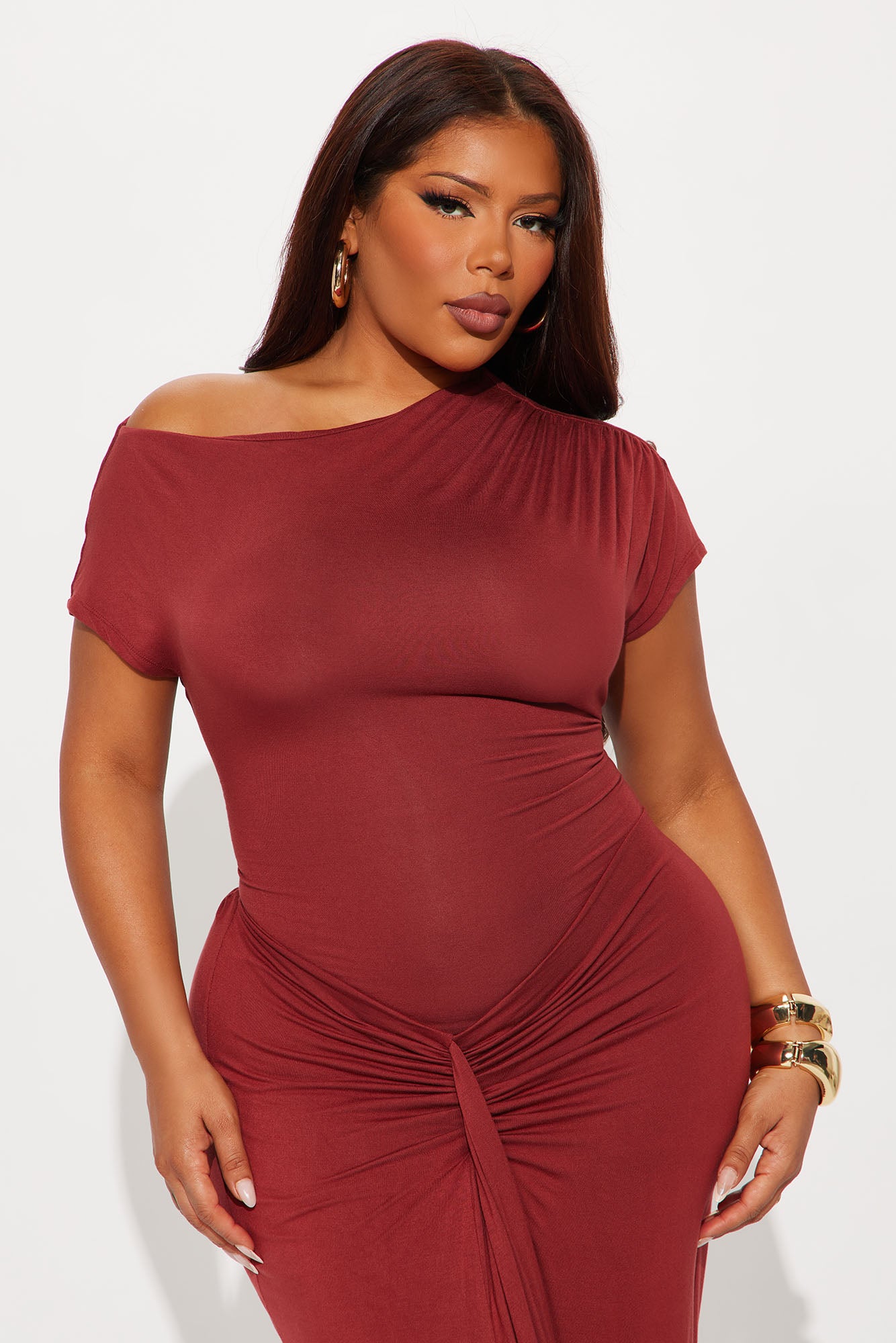 Feels Like Karma Maxi Dress - Rust