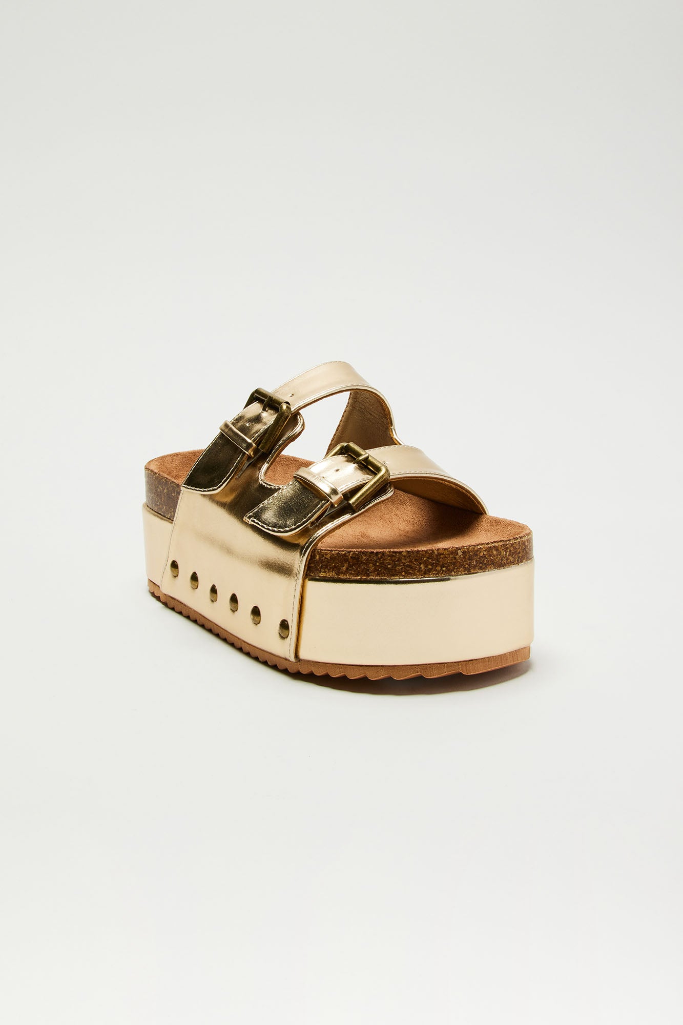 I Swear It's True Flatform Sandals - Gold