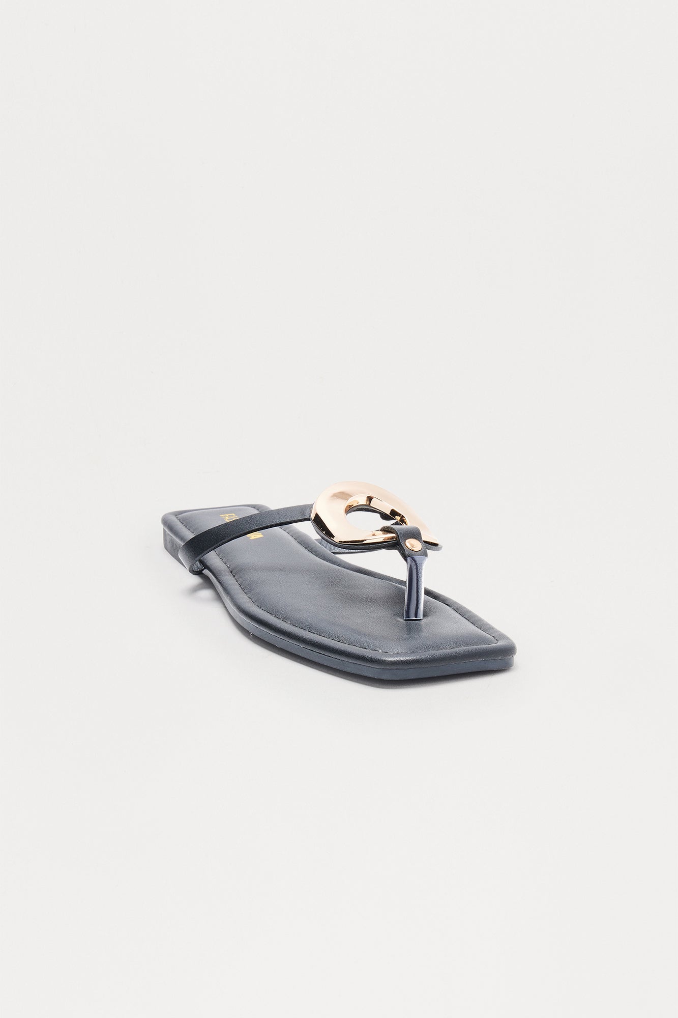 Sea Salt Hardware Flip Flops - Black