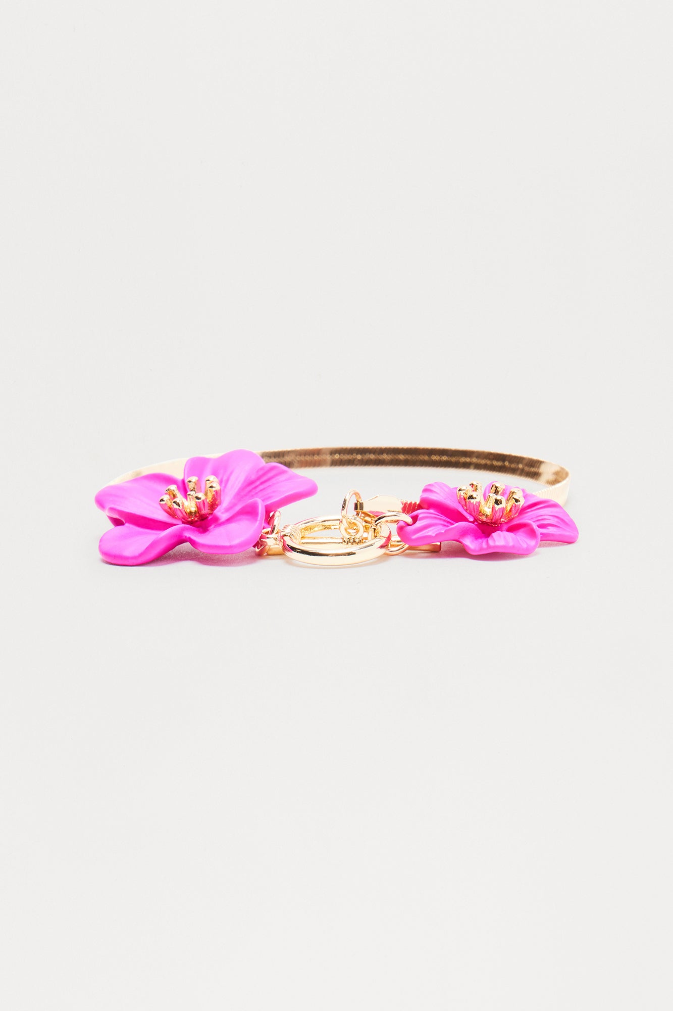 Letty 3D Floral Anklet - Fuchsia/combo