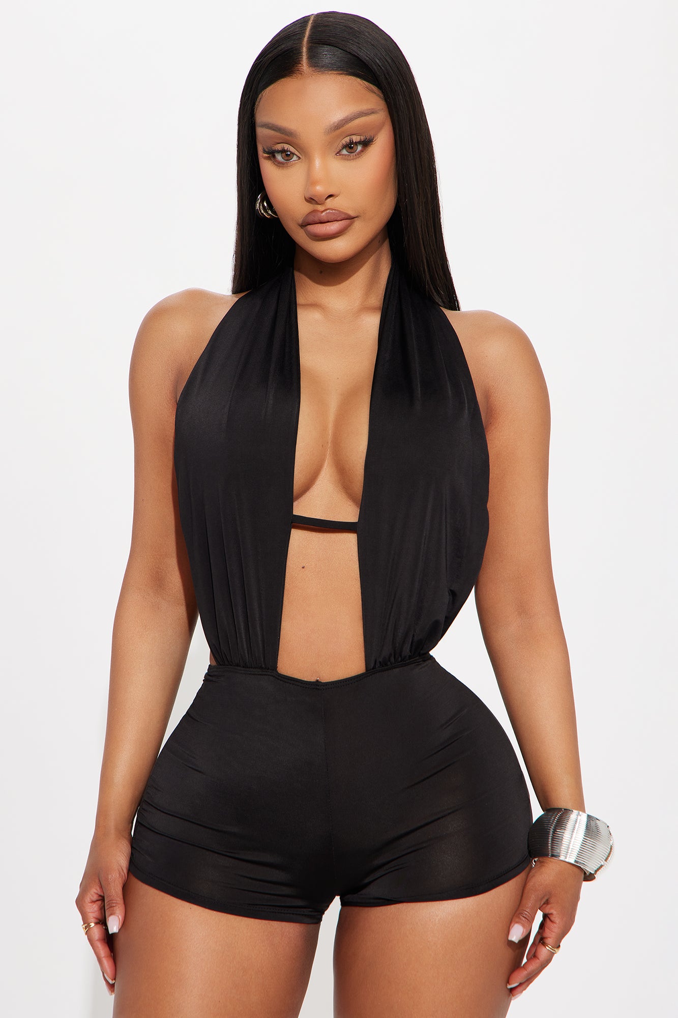 Give You My Number Romper - Black