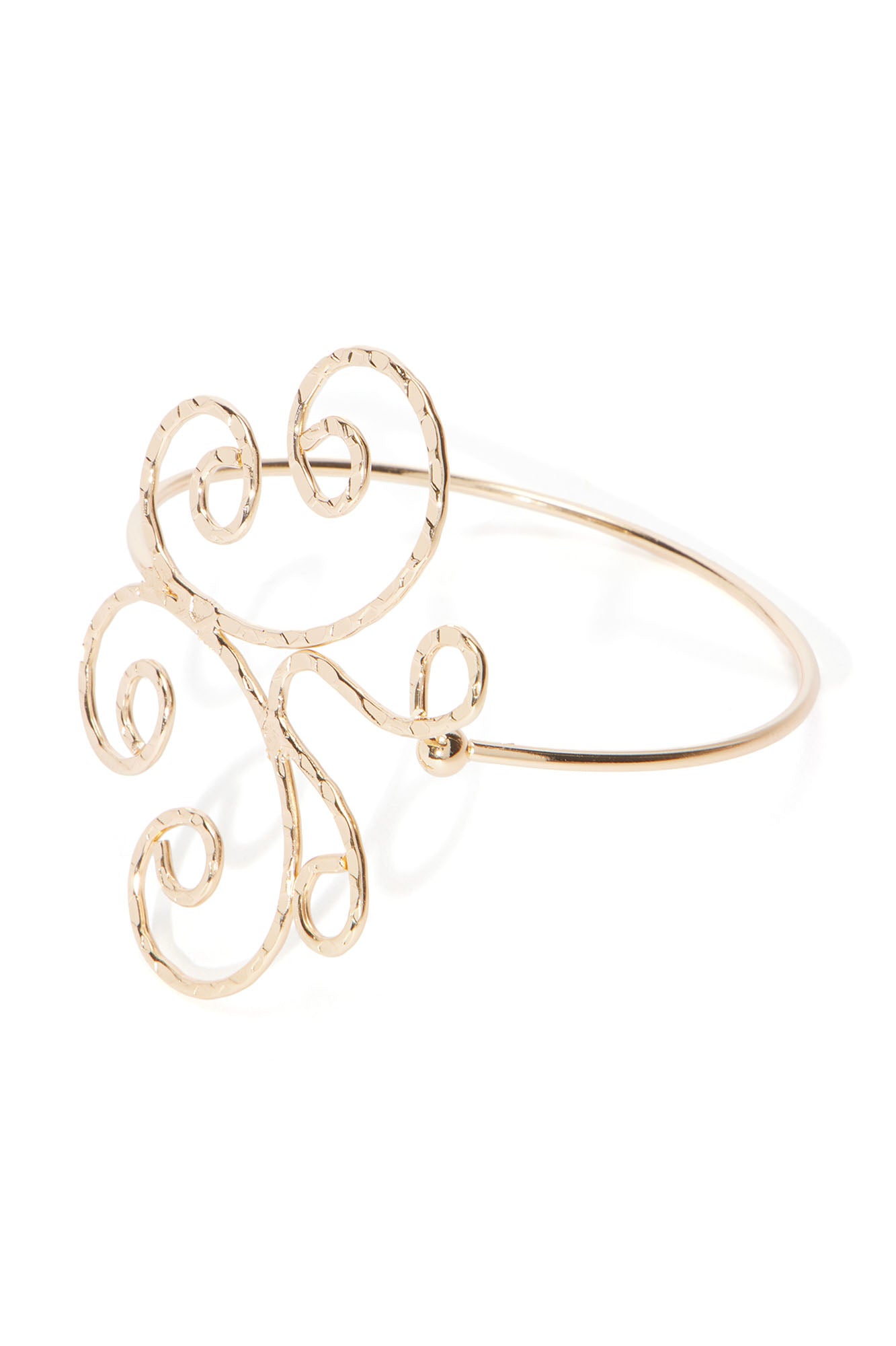 Going With The Flow Arm Cuff - Gold