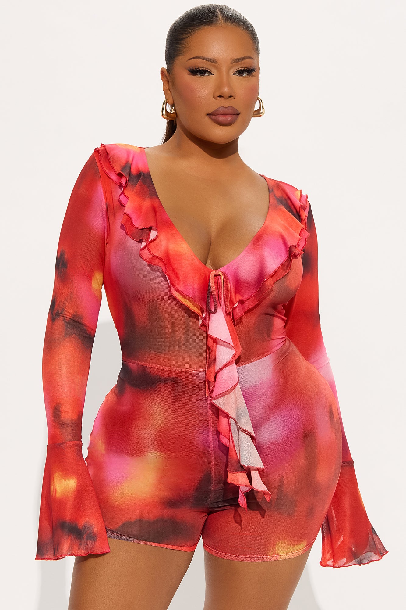 Call Me Senorita Romper - Red/combo