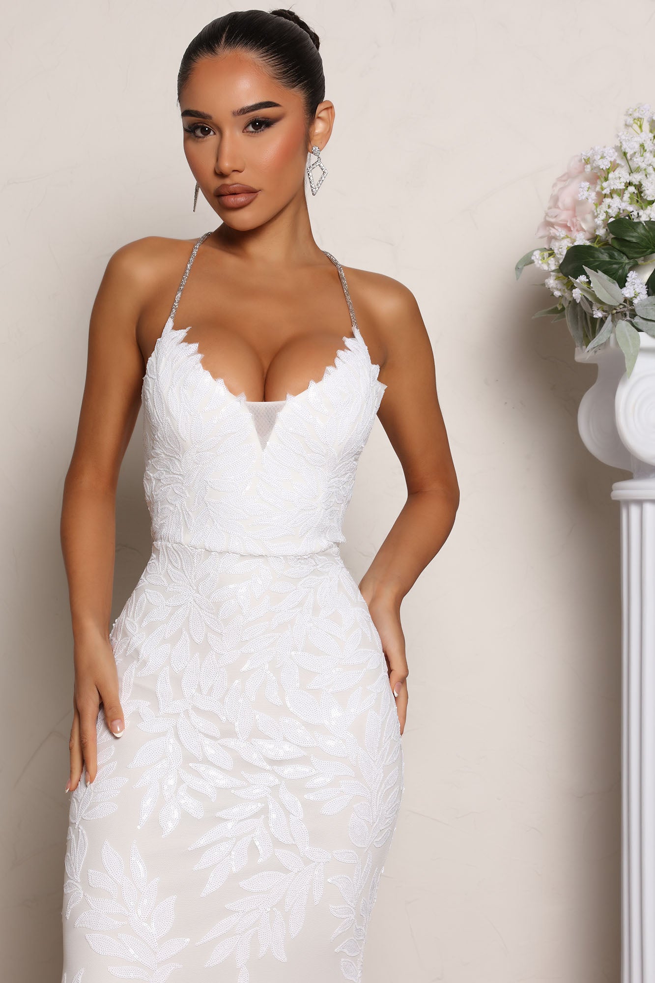 Steadfast Love Sequin Gown - White