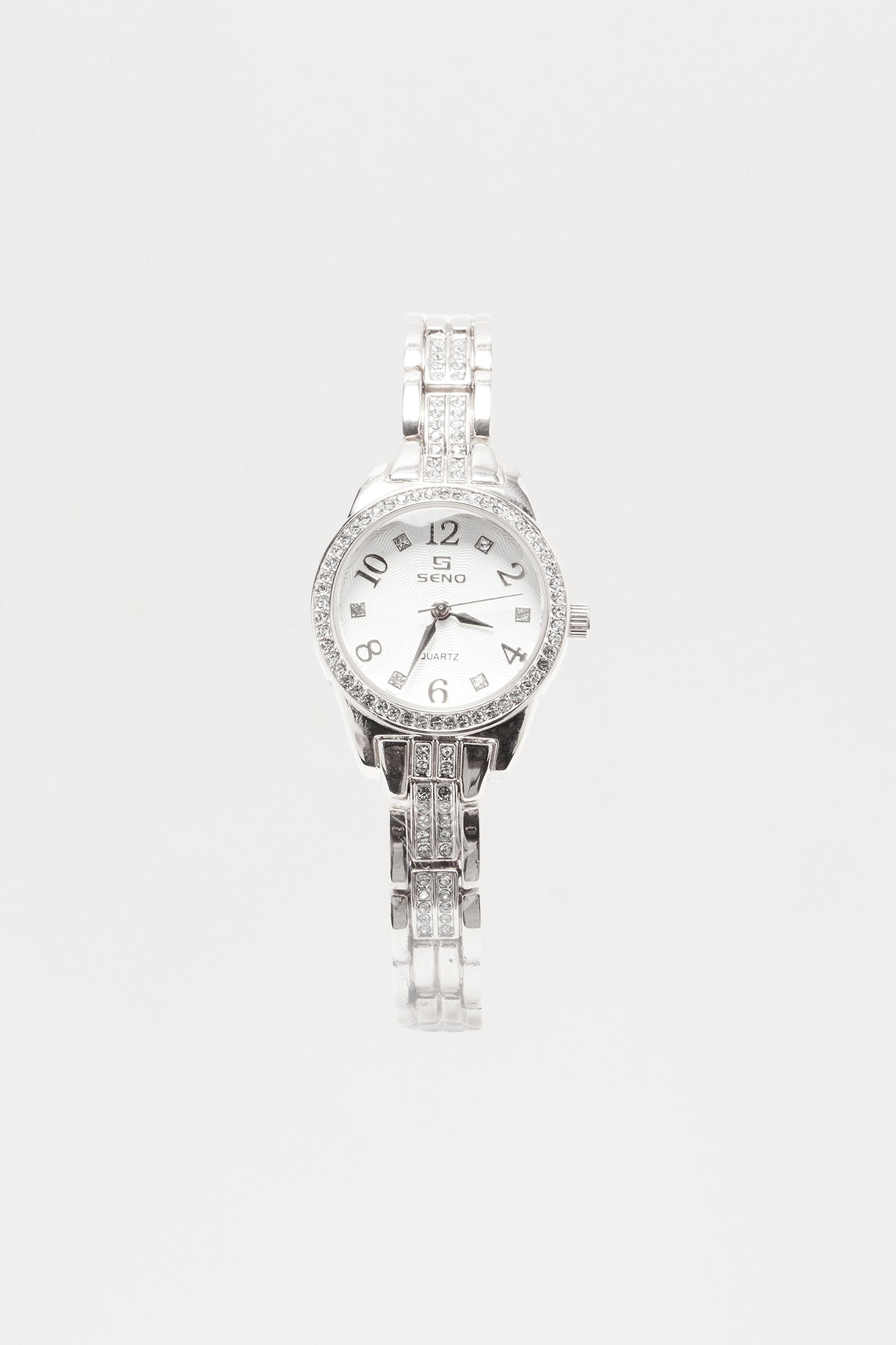 Keep It Going Rhinestone Watch - Silver
