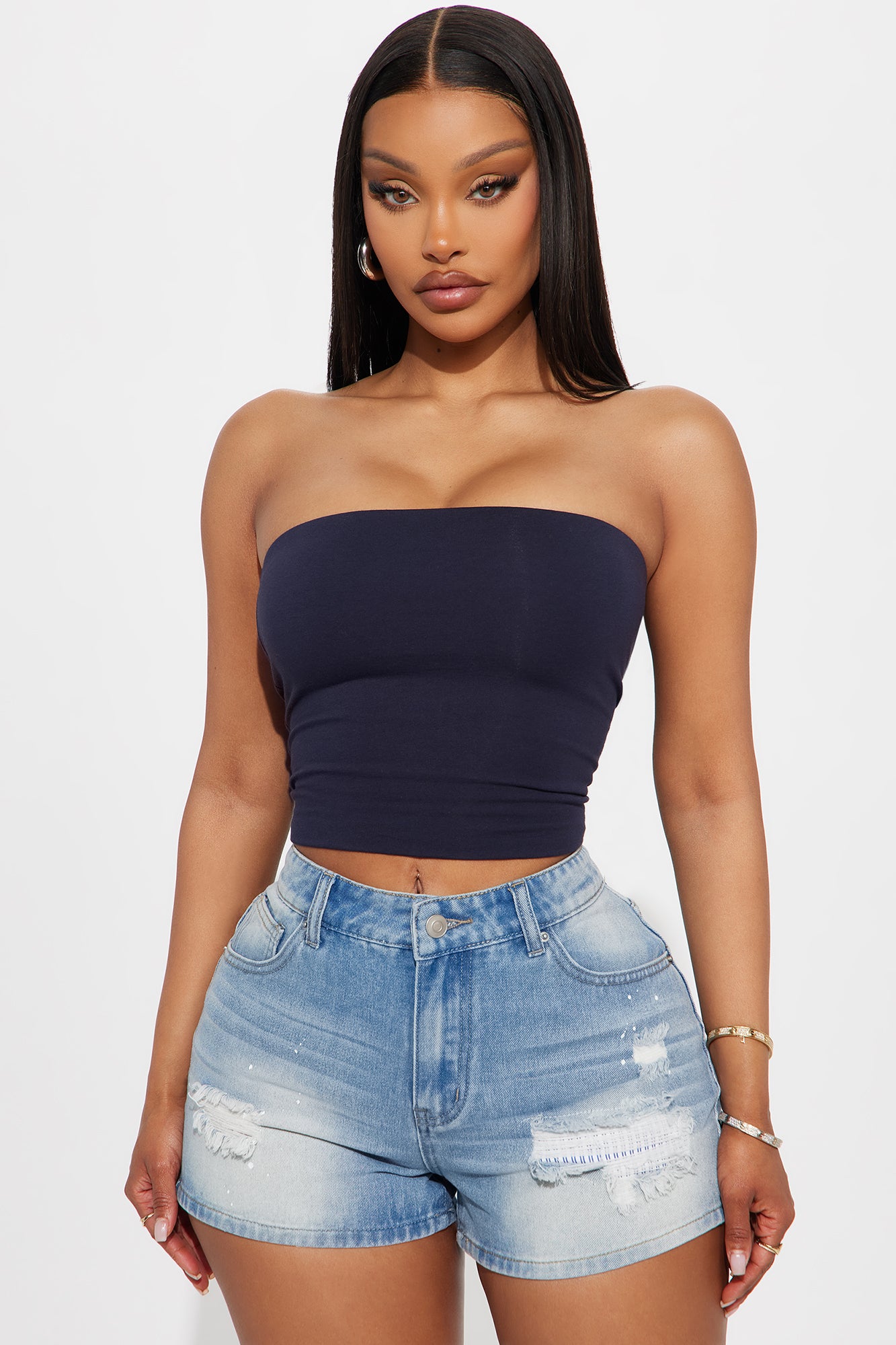 Talia Tube Top - Navy
