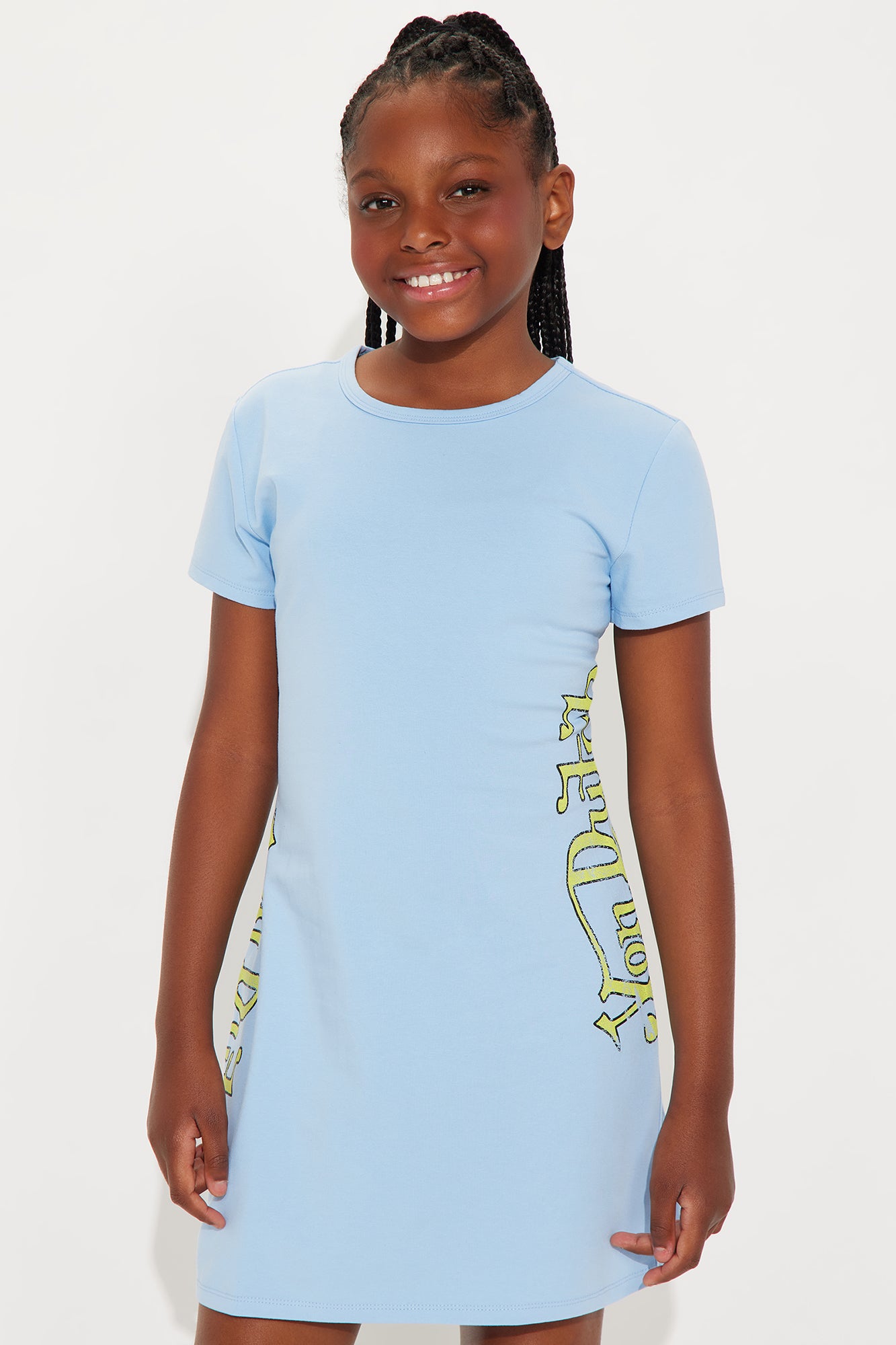 Mini Von Dutch Logo T-Shirt Dress - Blue