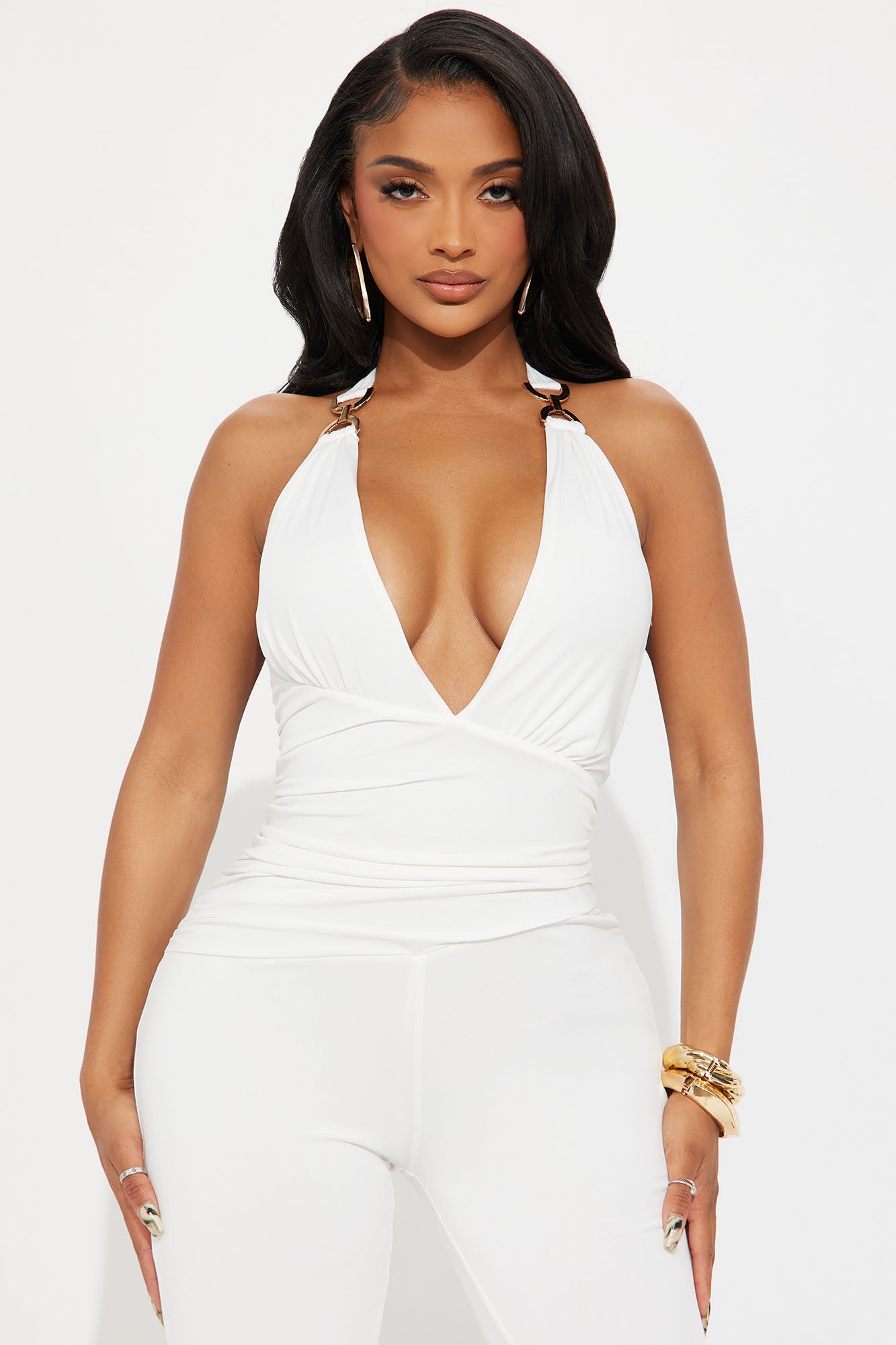 Mariana Flare Leg Jumpsuit - White