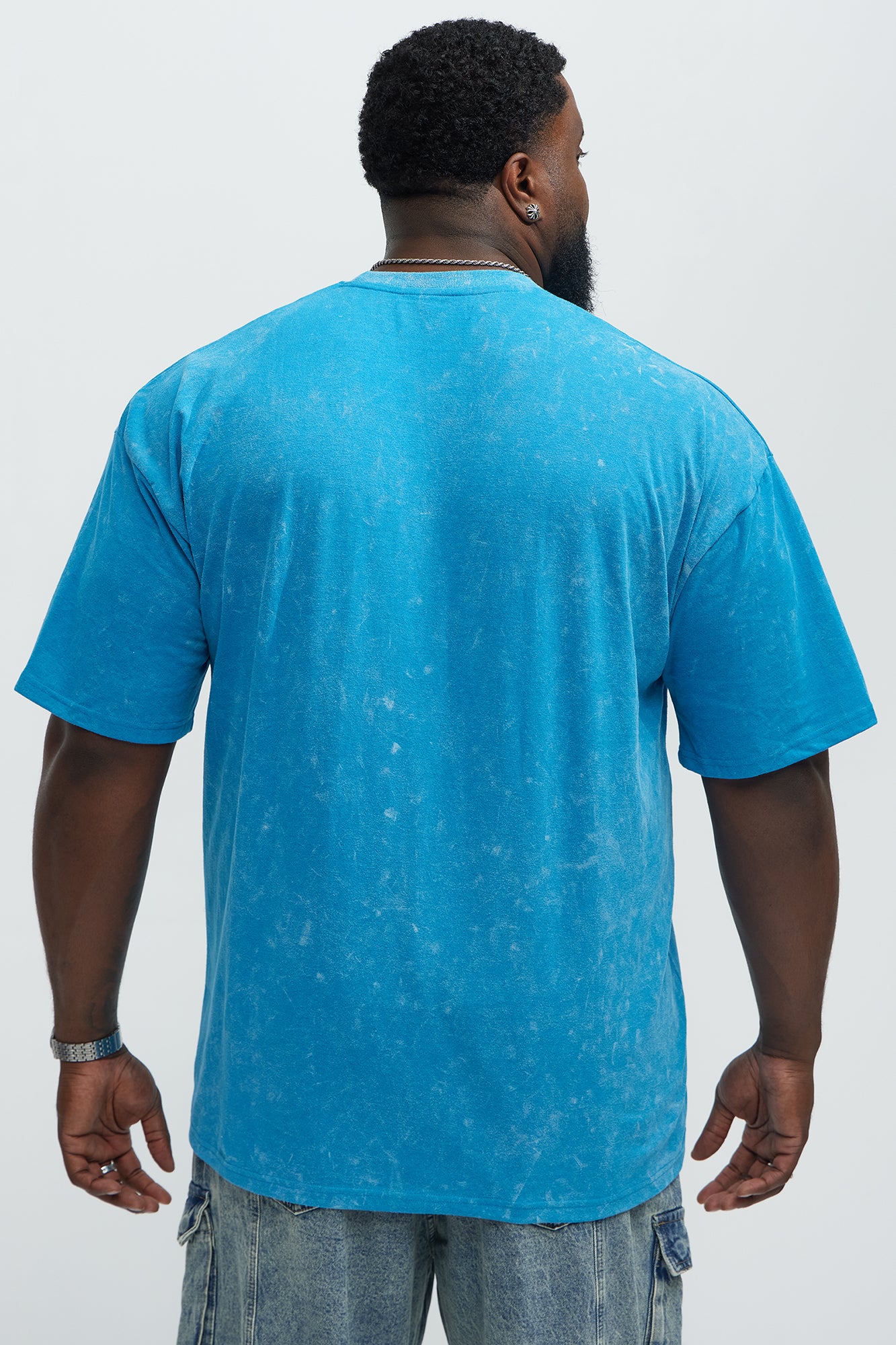 Saint Sinner Oversized Short Sleeve Tee - Light Blue