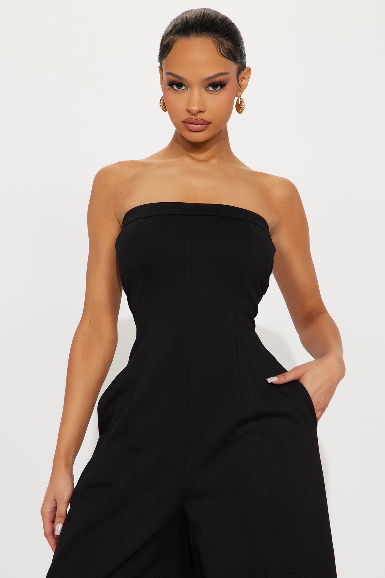 Leticia Strapless Jumpsuit - Black