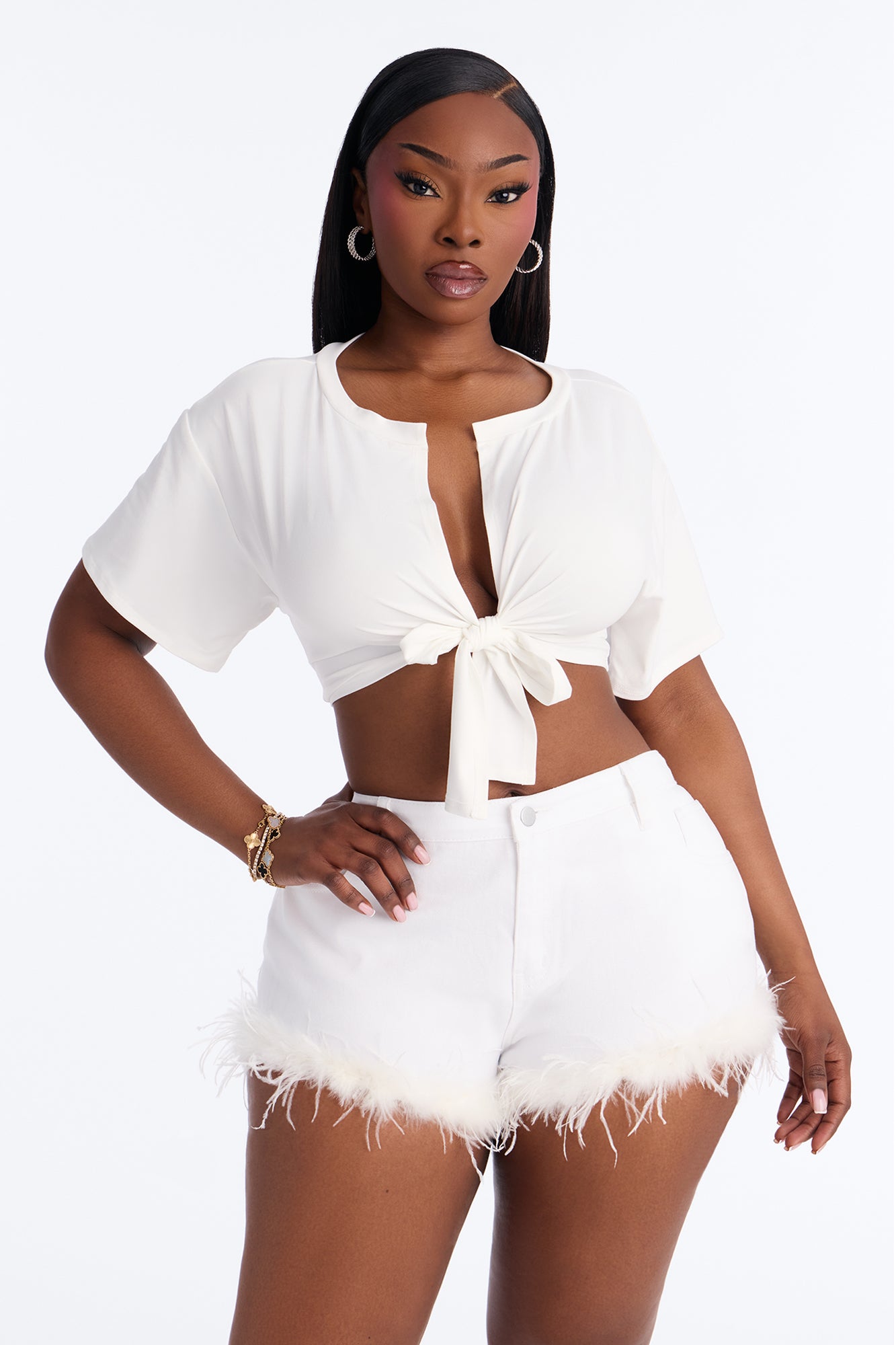 On To You Short Sleeve Top - White