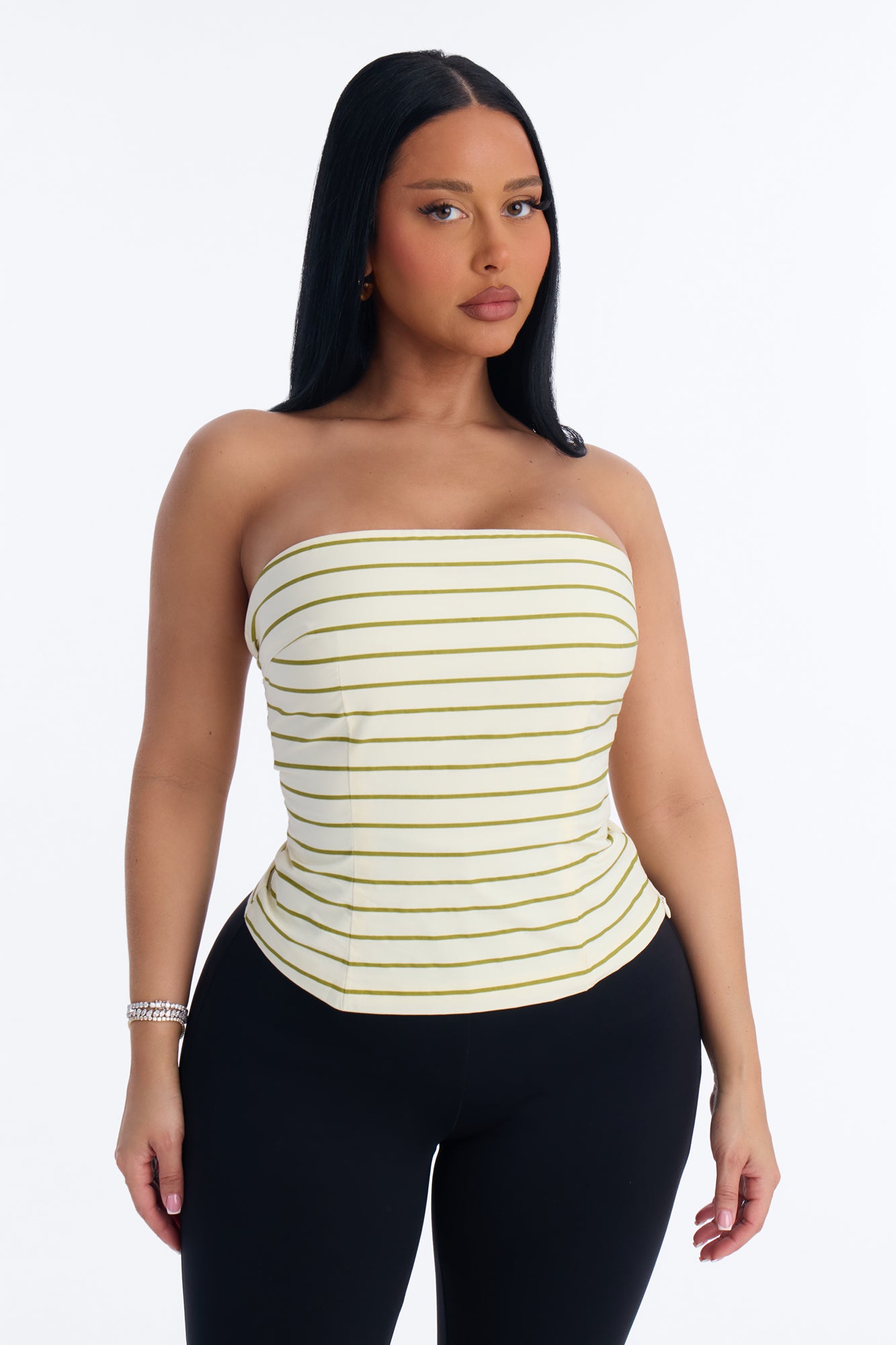 Martini Hour Striped 2 Piece Poplin Shirt - Sage/combo