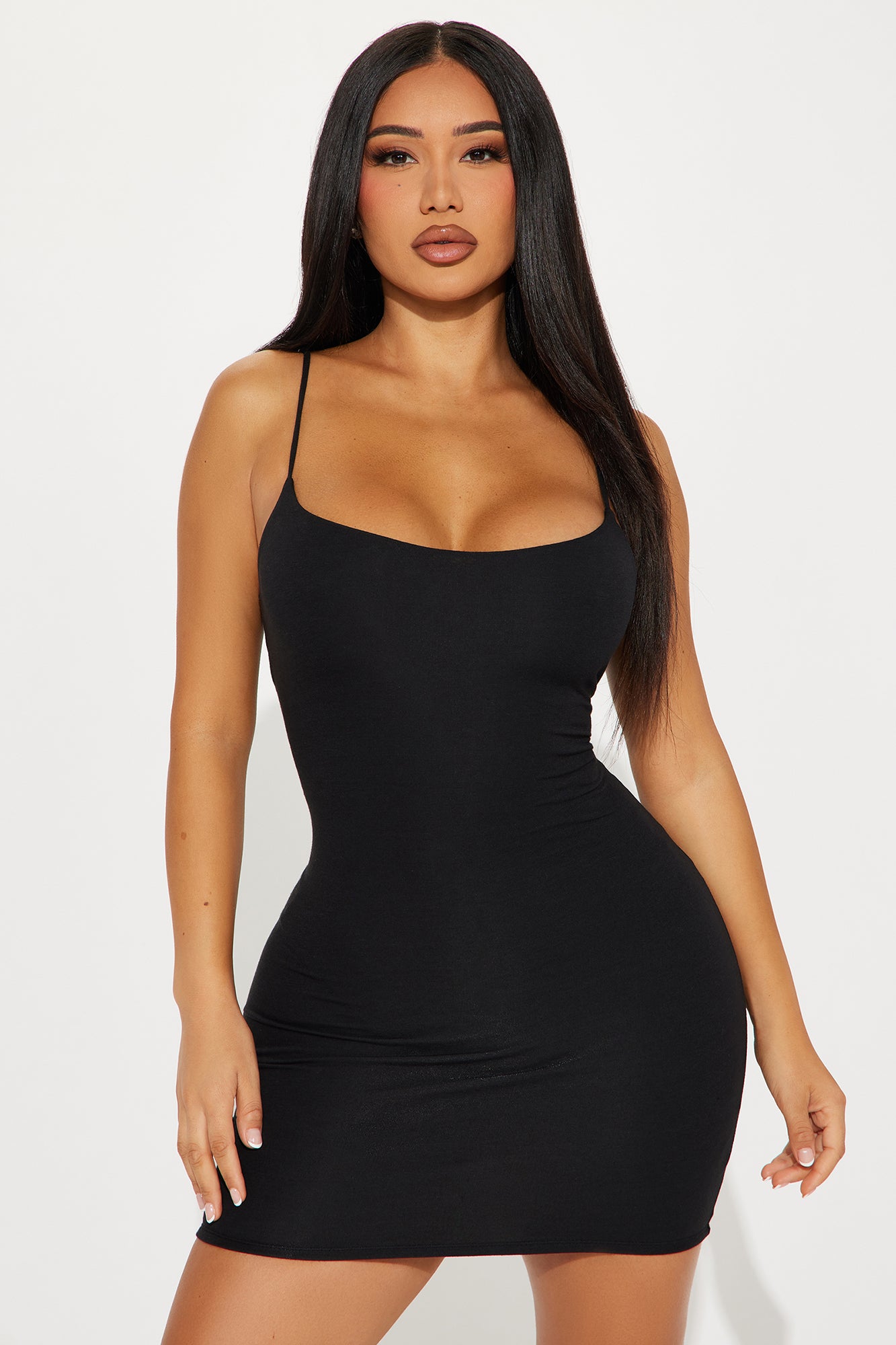 Colleen Double Lined Mini Dress - Black