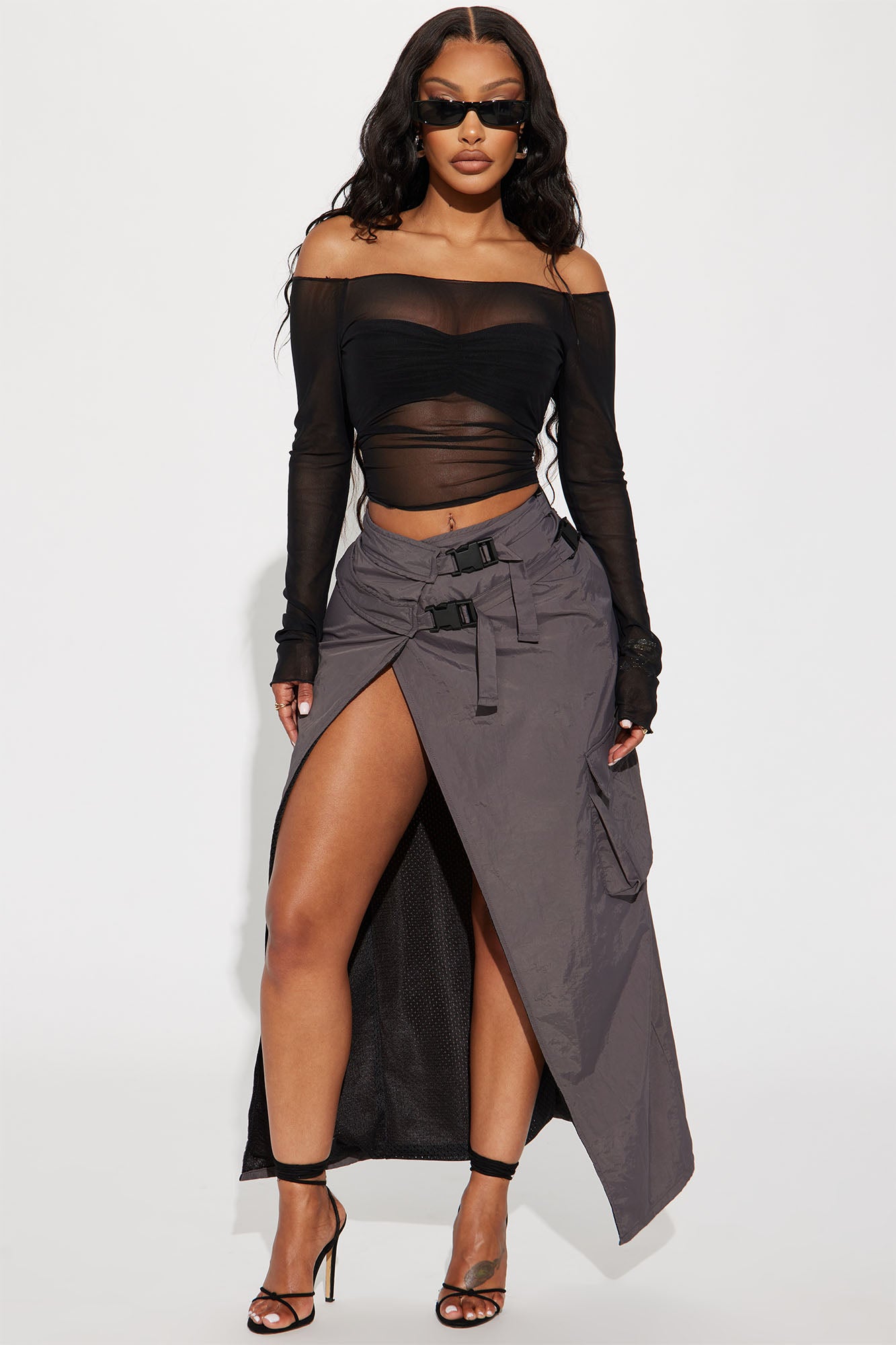 Never Ending Mesh Top - Black