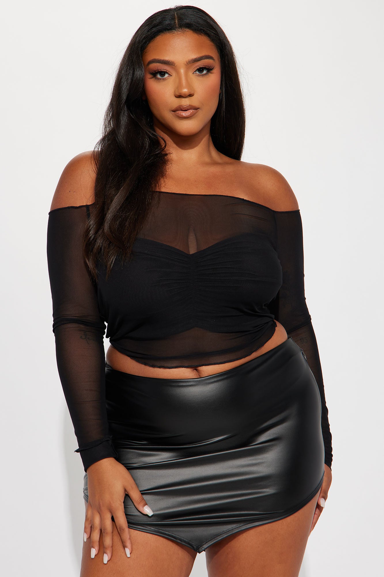 Never Ending Mesh Top - Black