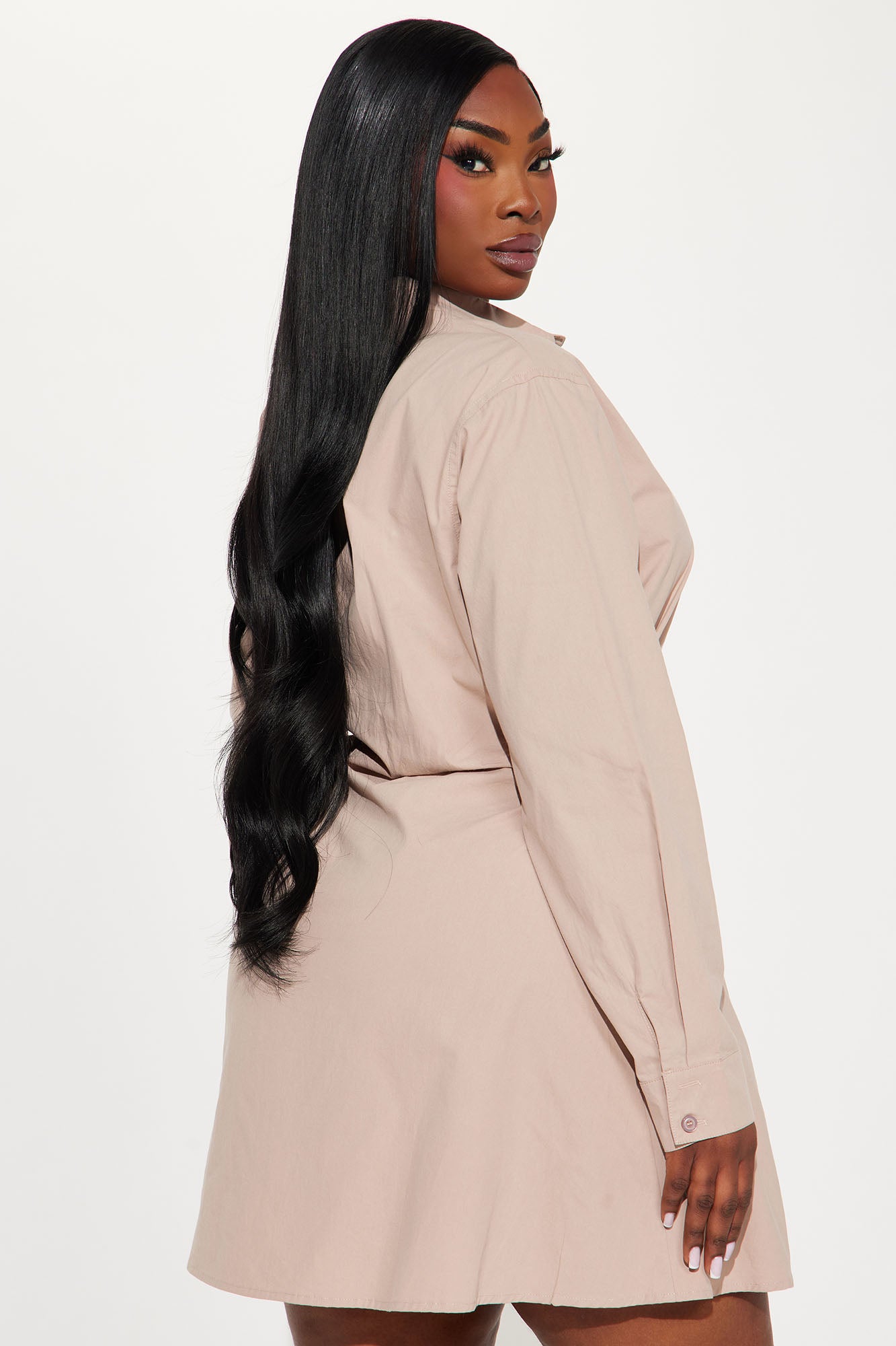 Friday Feels Shirt Dress - Mocha