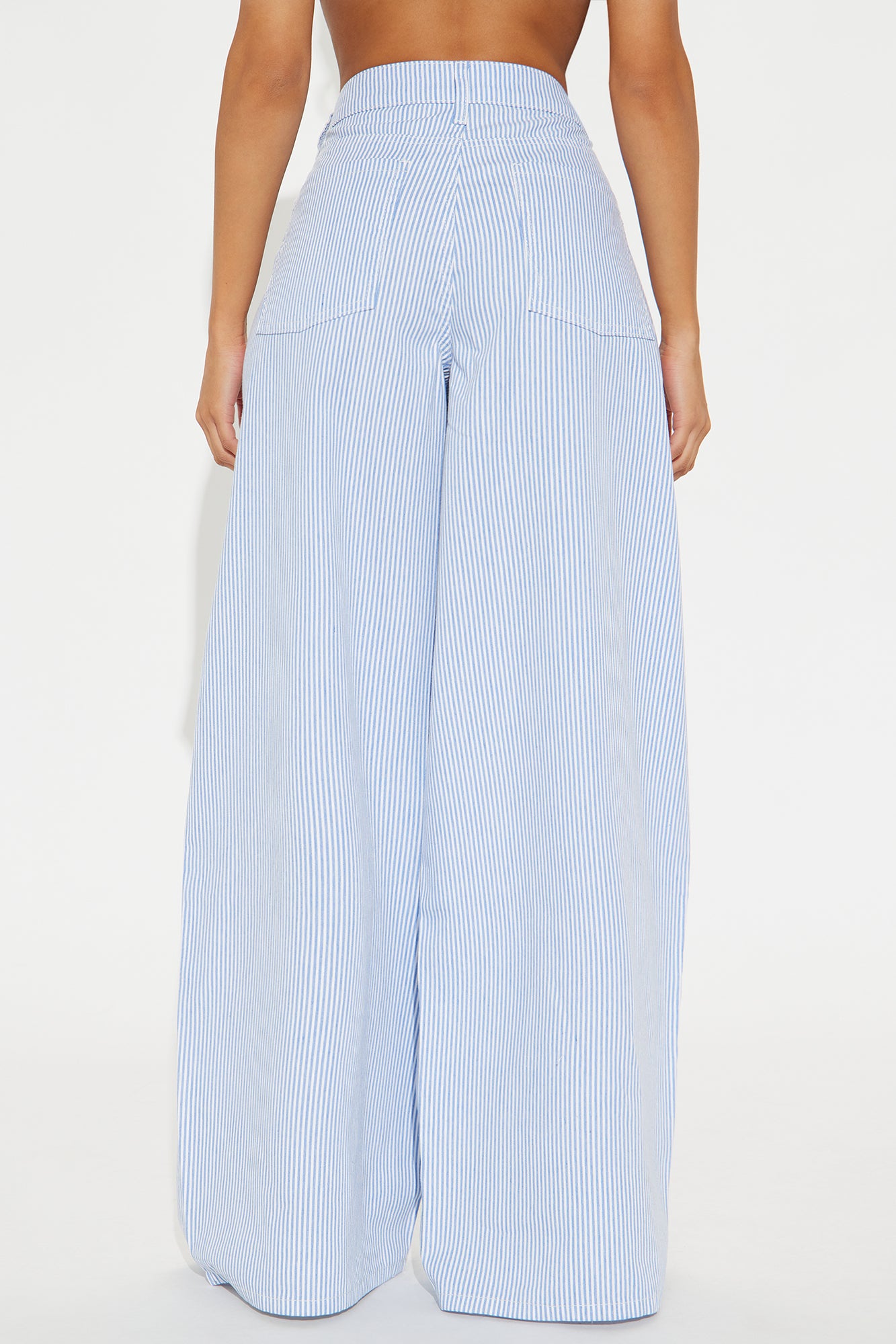 Tammy Striped Wide Leg Pant - Blue/combo