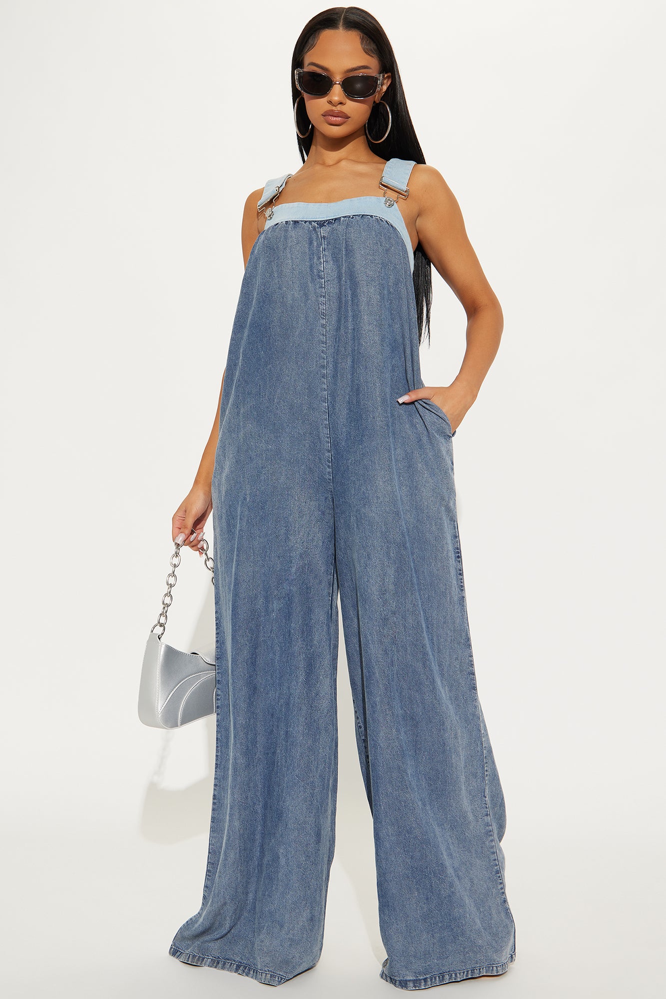 Back In Time Jumpsuit - Light Wash