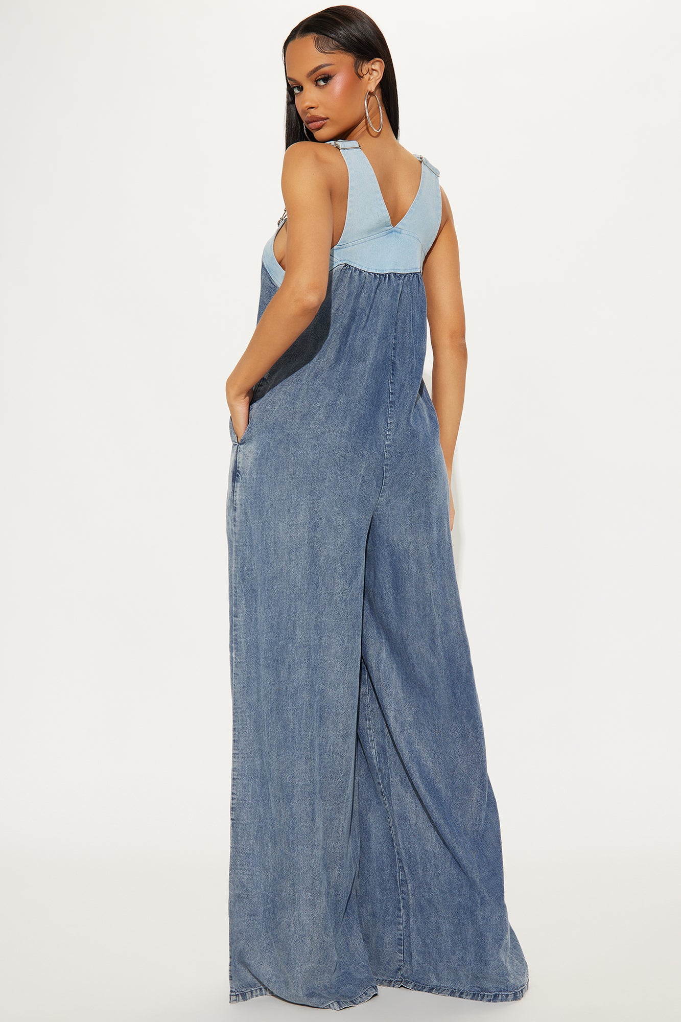 Back In Time Jumpsuit - Light Wash